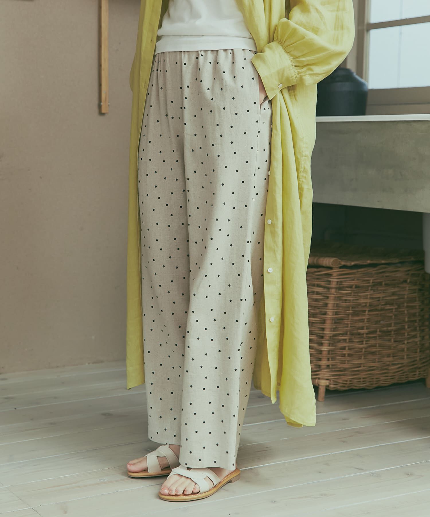 URBAN RESEARCH DOORS「リネンレーヨンドットイージーパンツ」|その他|