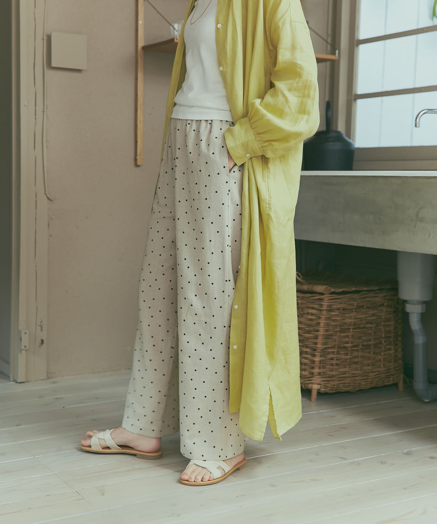 URBAN RESEARCH DOORS「リネンレーヨンドットイージーパンツ」|その他|