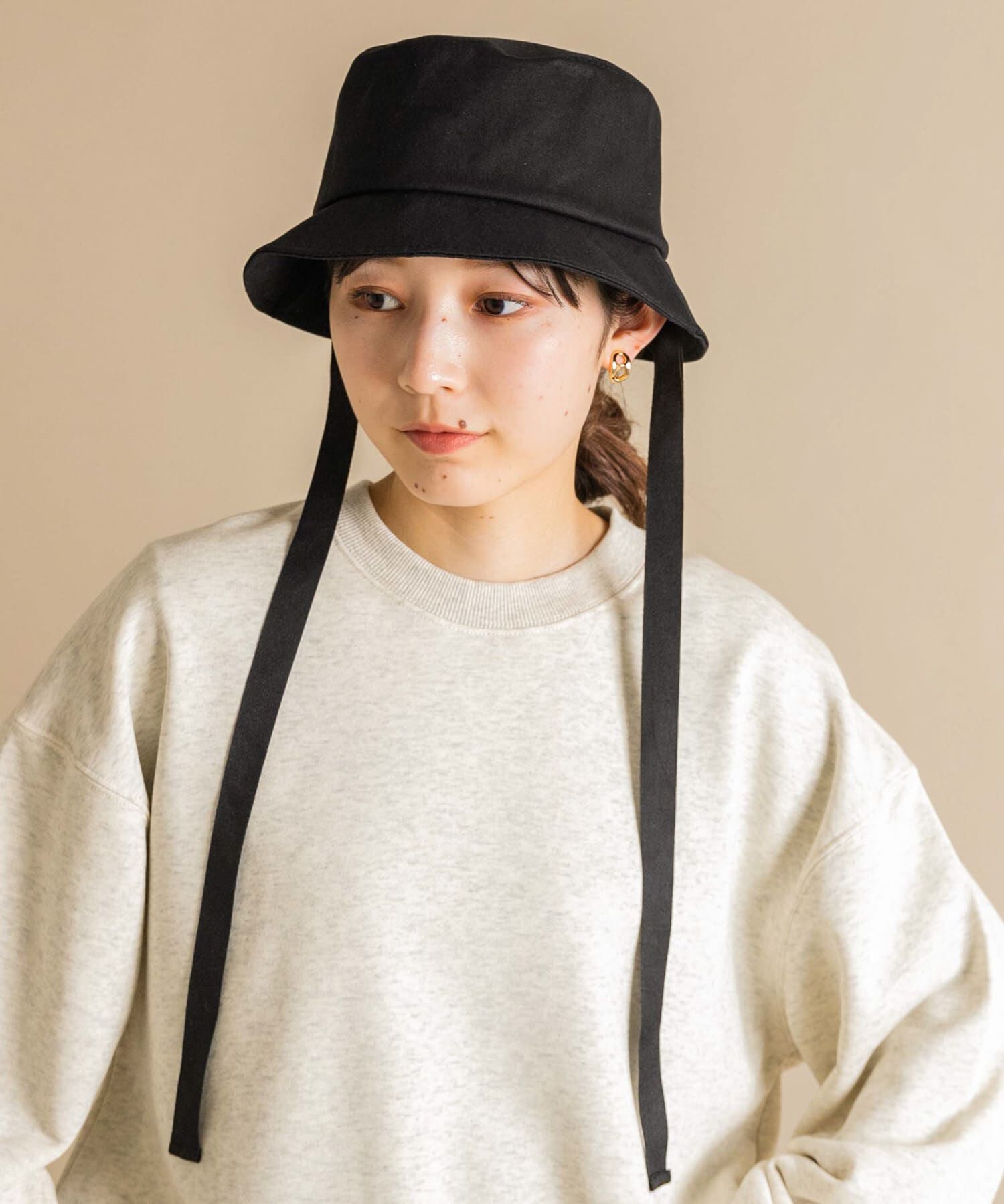 SMELLY「コットンリボンバケットハット」|ハット|