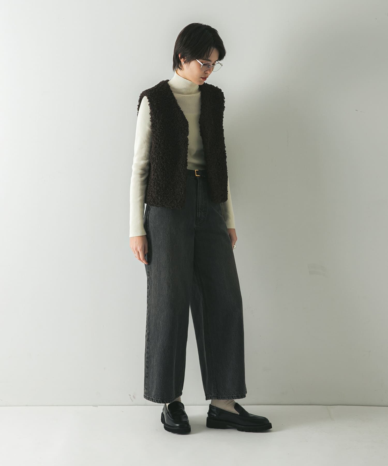 URBAN RESEARCH「ECOPELカーリーファーベスト」|ベスト・ジレ|