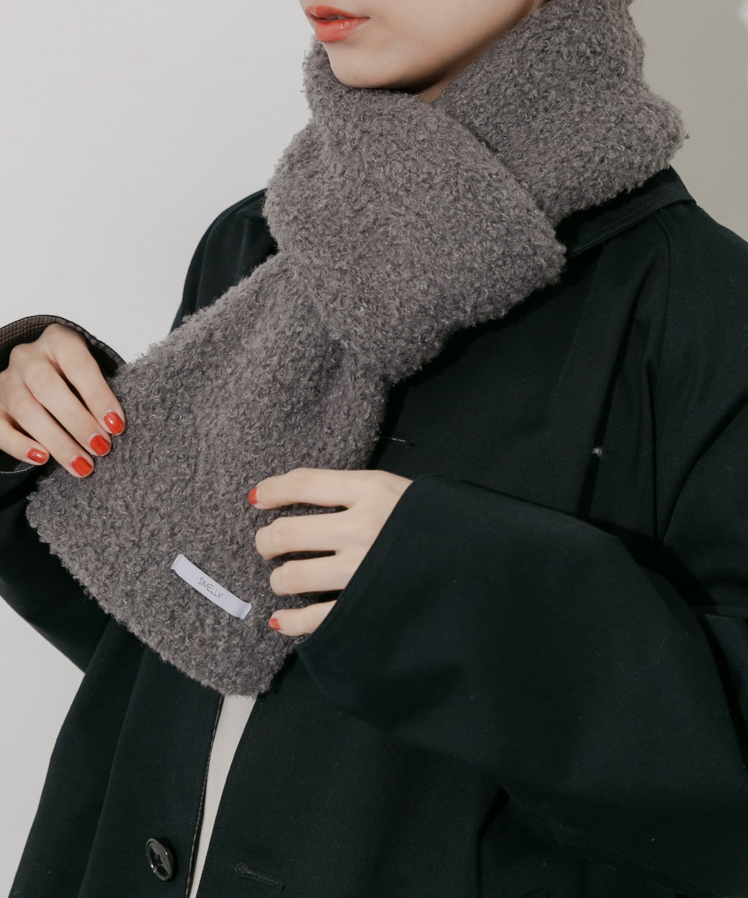 SMELLY「ボアニットマフラー」|マフラー|