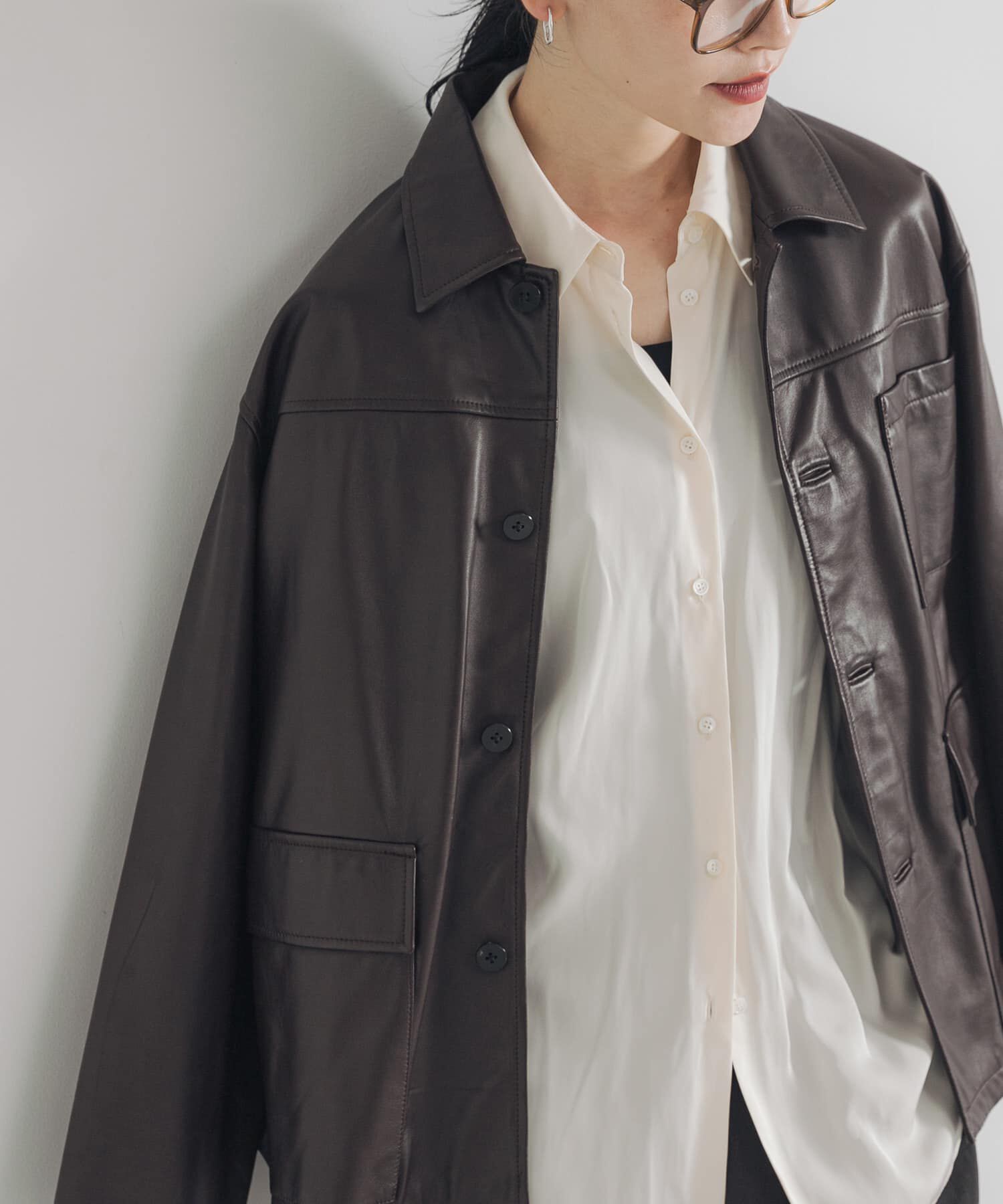 URBAN RESEARCH「レギュラーカラーシルキーシャツ」|Tシャツ・カットソー|オフホワイト