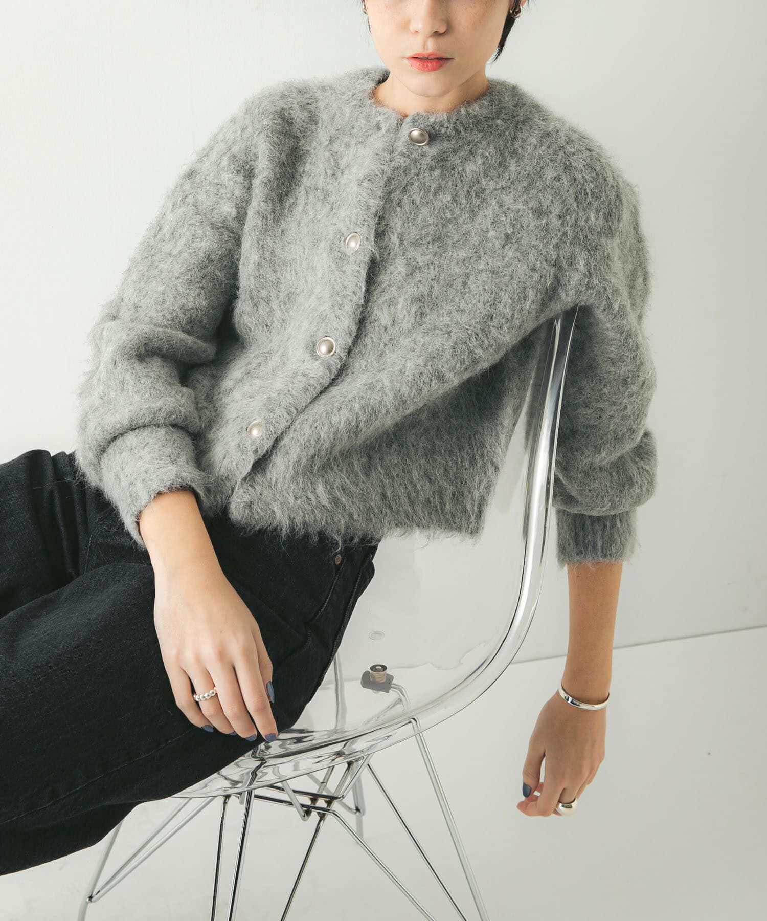 URBAN RESEARCH「ブラッシュシャギーニットカーディガン」|カーディガン|グレー