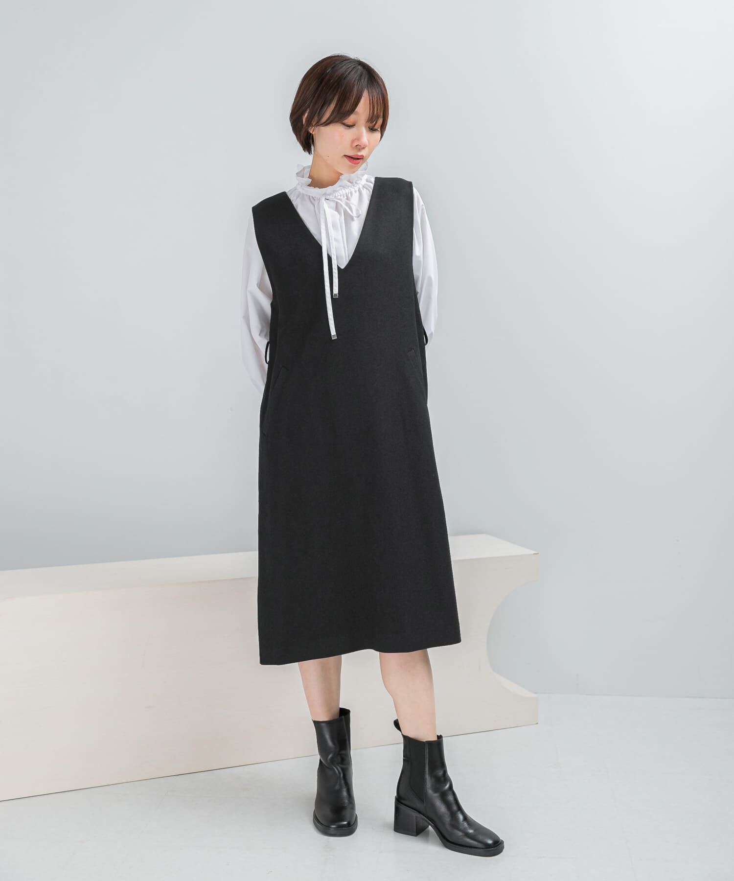 URBAN RESEARCH ROSSO「『UR TECH』　 ジャンパーワンピース」|ワンピース|