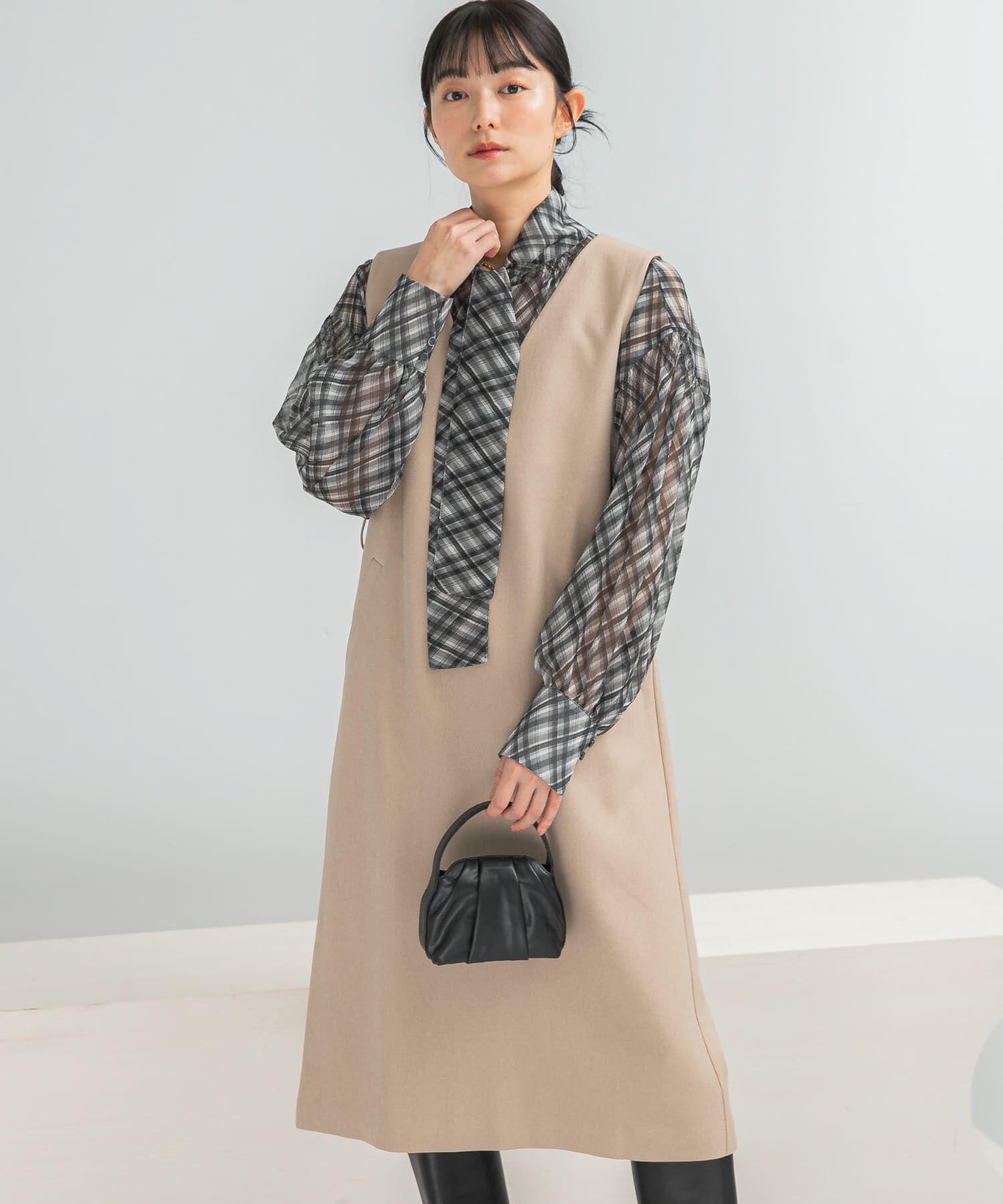 URBAN RESEARCH ROSSO「『UR TECH』　 ジャンパーワンピース」|ワンピース|