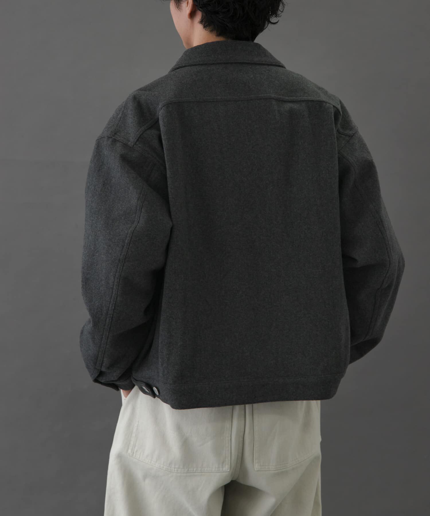 URBAN RESEARCH DOORS「FORK&SPOON　ウールショートブルゾン」|ブルゾン・スタジャン|