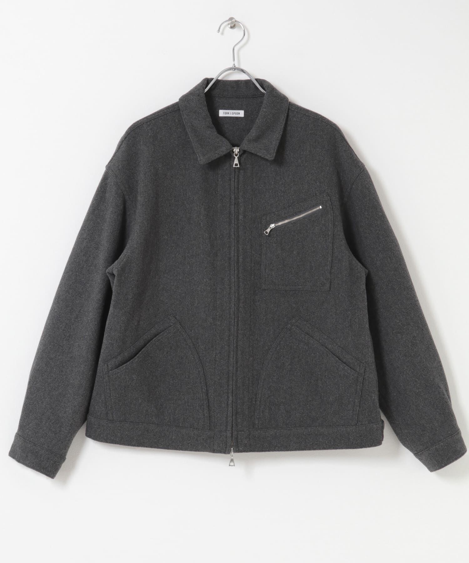 URBAN RESEARCH DOORS「FORK&SPOON　ウールショートブルゾン」|ブルゾン・スタジャン|