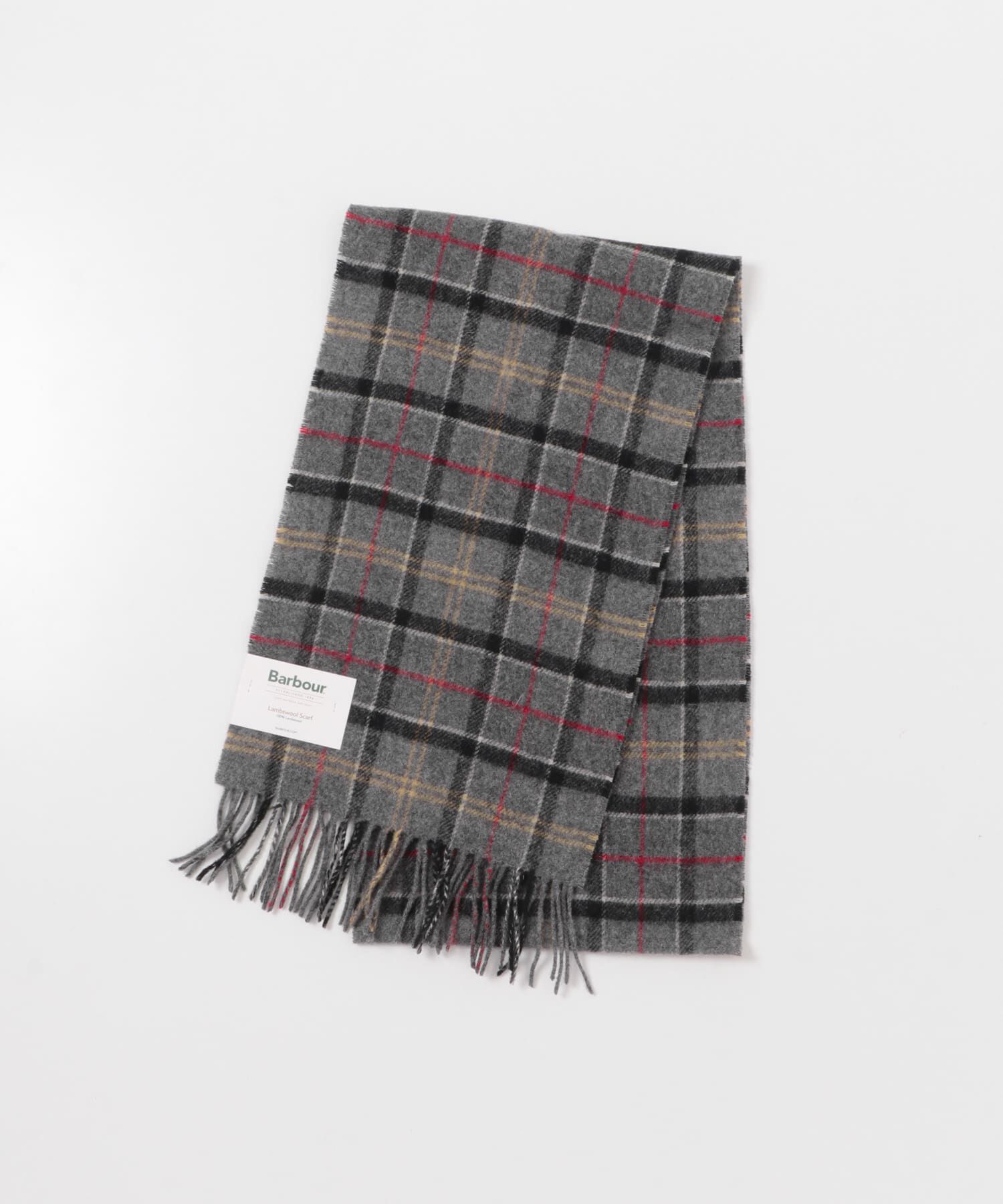 URBAN RESEARCH DOORS「Barbour　TARTAN LAMBSWOOL SCARF」|マフラー|グレー