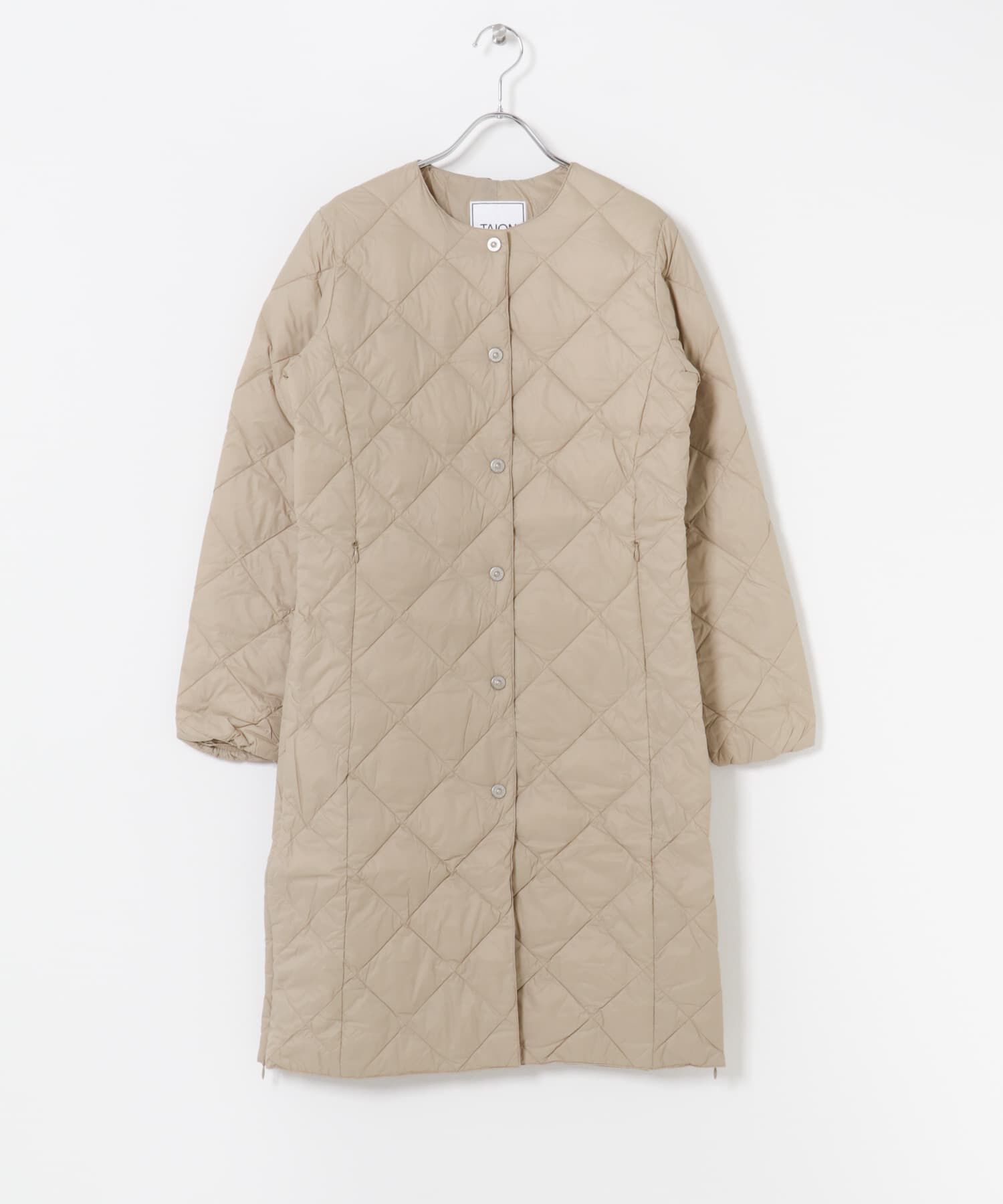 URBAN RESEARCH ROSSO「TAION　CREW NECK LONG DOWN COAT」|ダウン|ベージュ