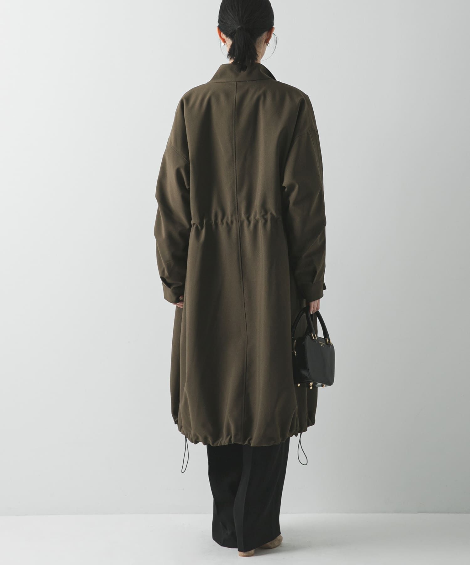 URBAN RESEARCH「『WEB限定』インナーダウン付スタンドカラーロングコート」|ノーカラーコート|