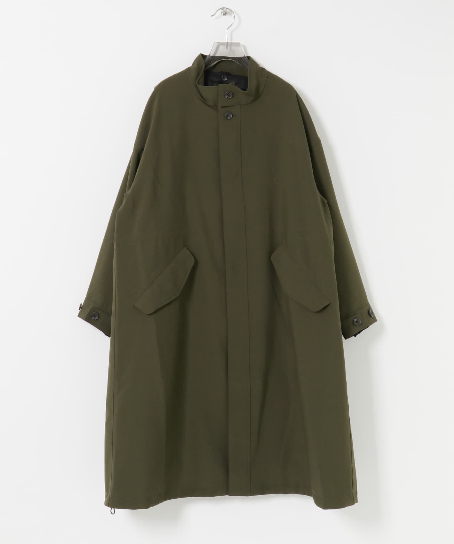 URBAN RESEARCH「『WEB限定』インナーダウン付スタンドカラーロングコート」|ノーカラーコート|