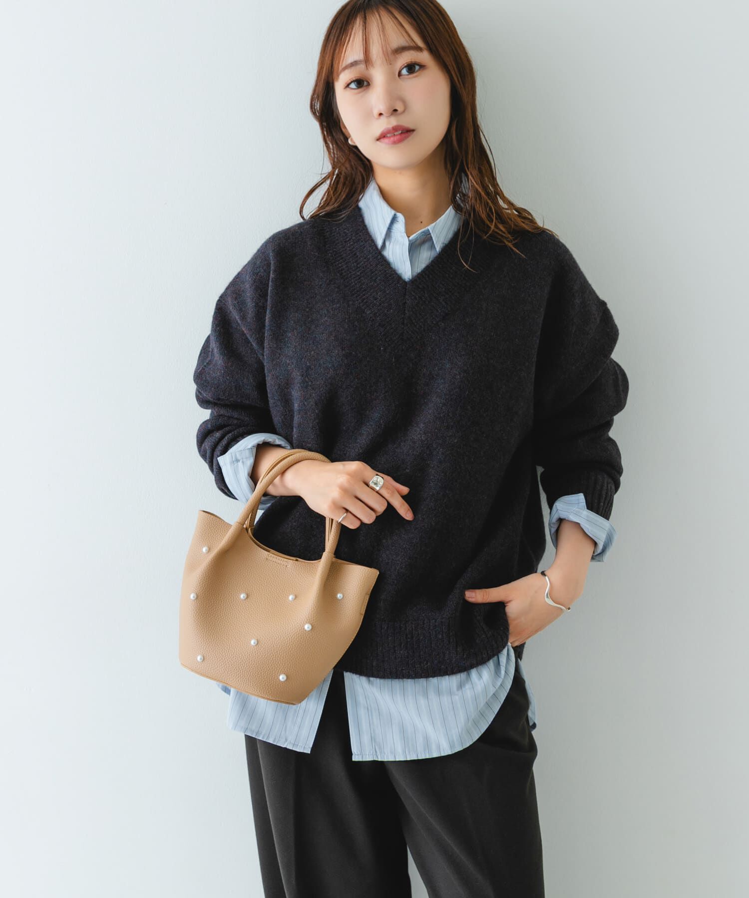 RODE SKO「インバッグ付ミニパールバッグ」|ハンドバッグ|