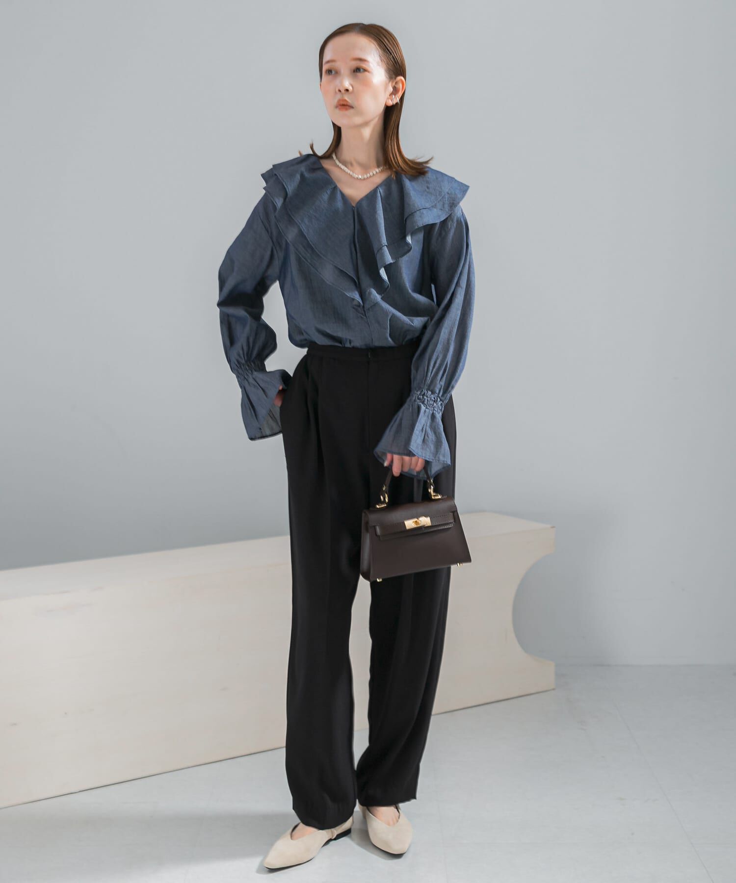 URBAN RESEARCH ROSSO「ジョーゼットタックテーパードパンツ」|その他|