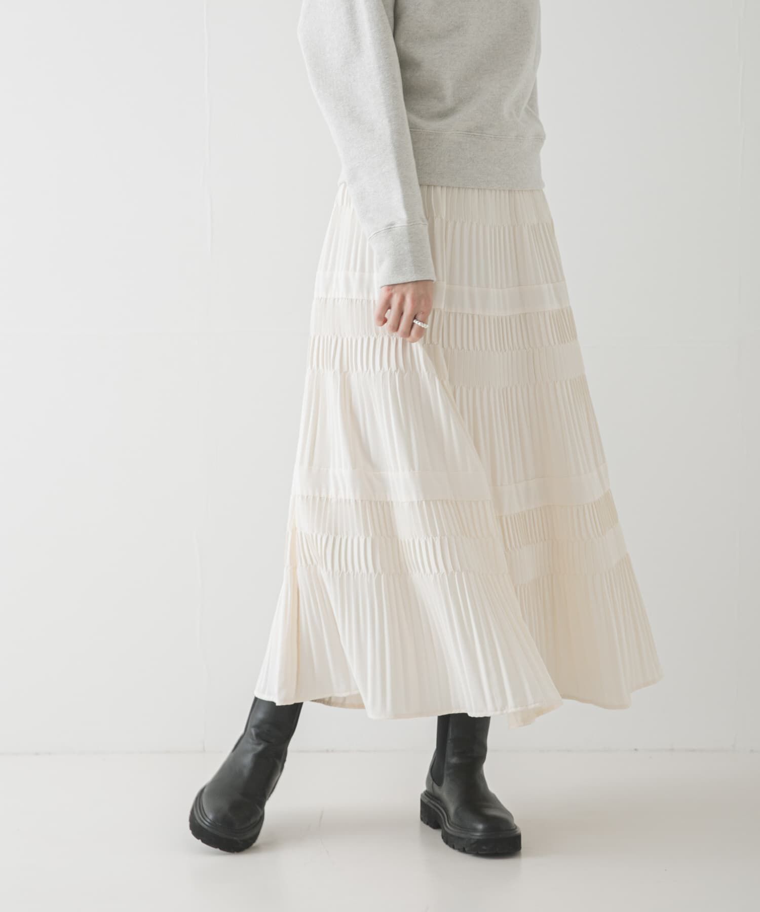 URBAN RESEARCH「プリーツティアードスカート」|スカート|
