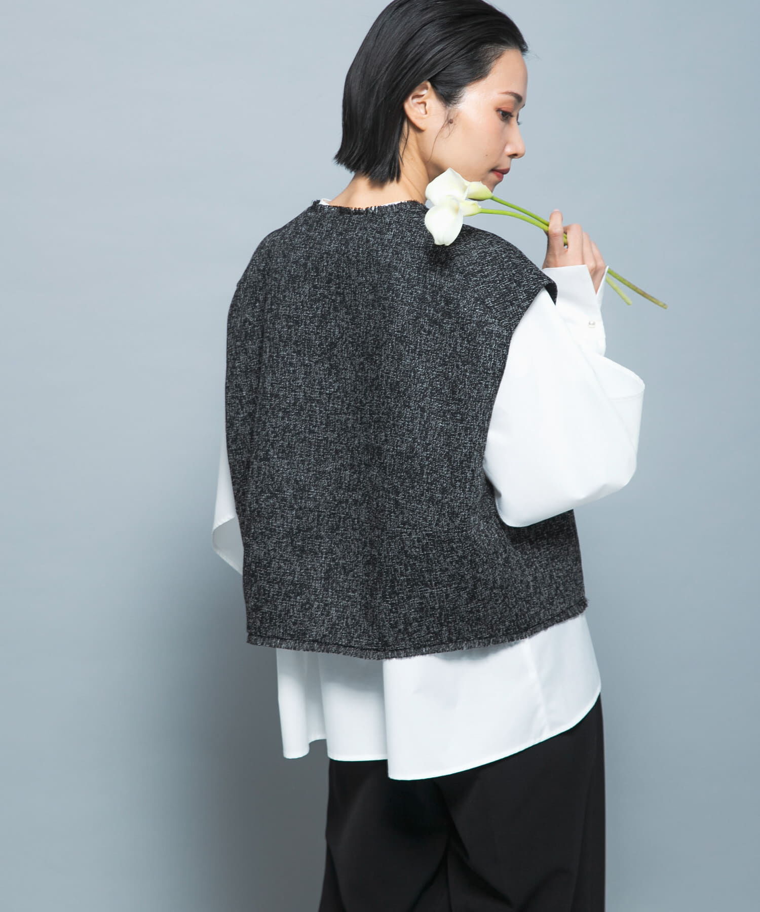 URBAN RESEARCH ROSSO「『別注』CHIGNON&times;ROSSO　ツイードショートベスト」|ベスト・ジレ|