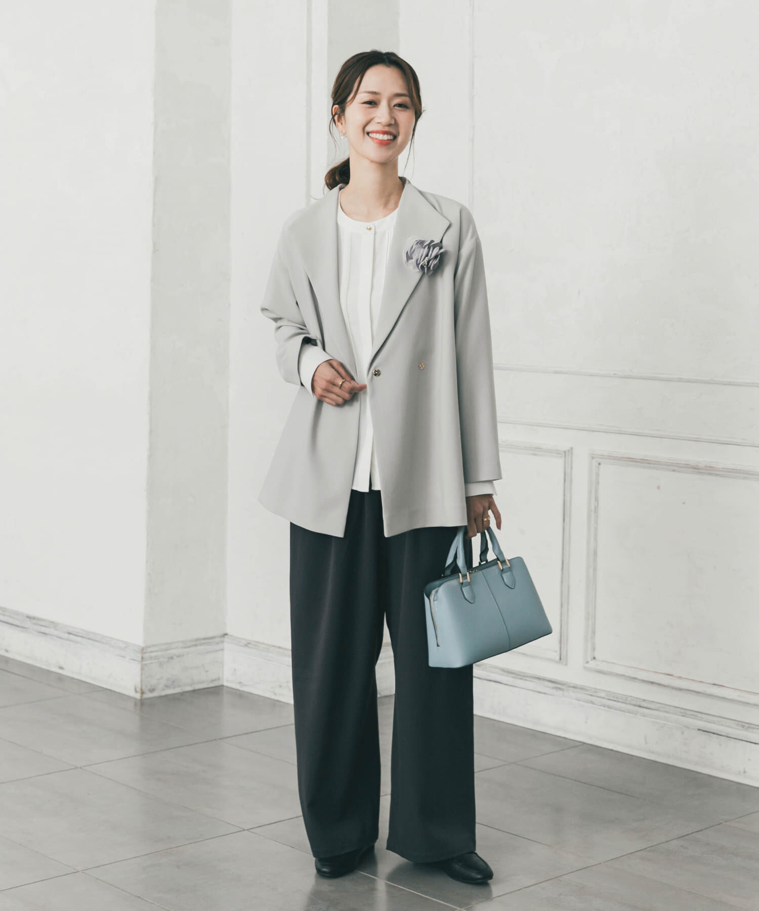 URBAN RESEARCH DOORS「ピンタックゴールドボタンブラウス」|シャツ・ブラウス|