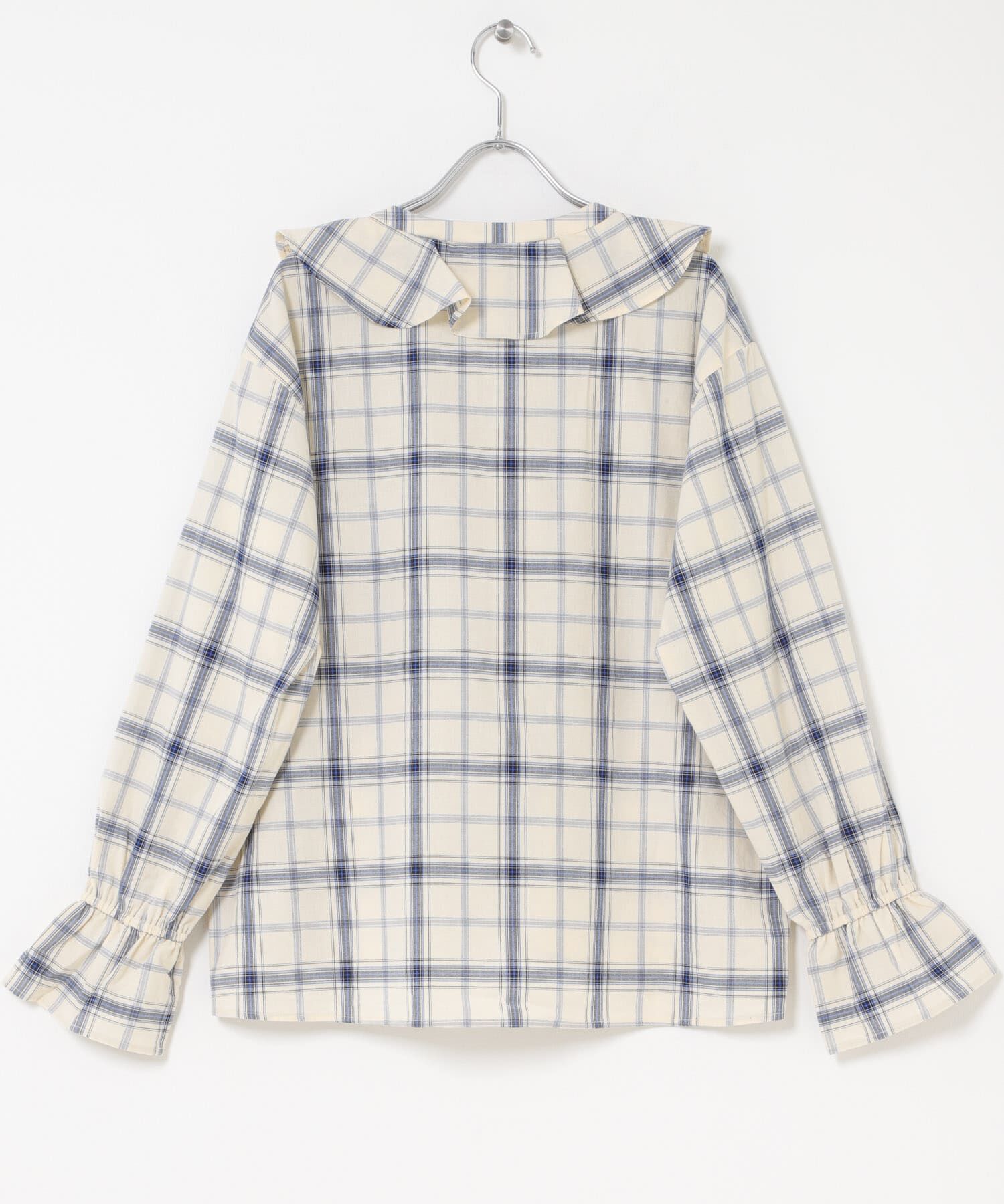 URBAN RESEARCH DOORS「チェックフリルブラウス」|シャツ・ブラウス|