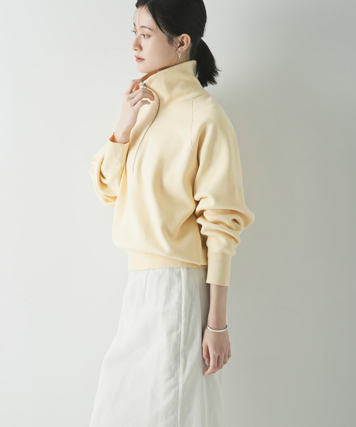 URBAN RESEARCH「ハーフジップスウェットニット」|スウェット・ジャージ|