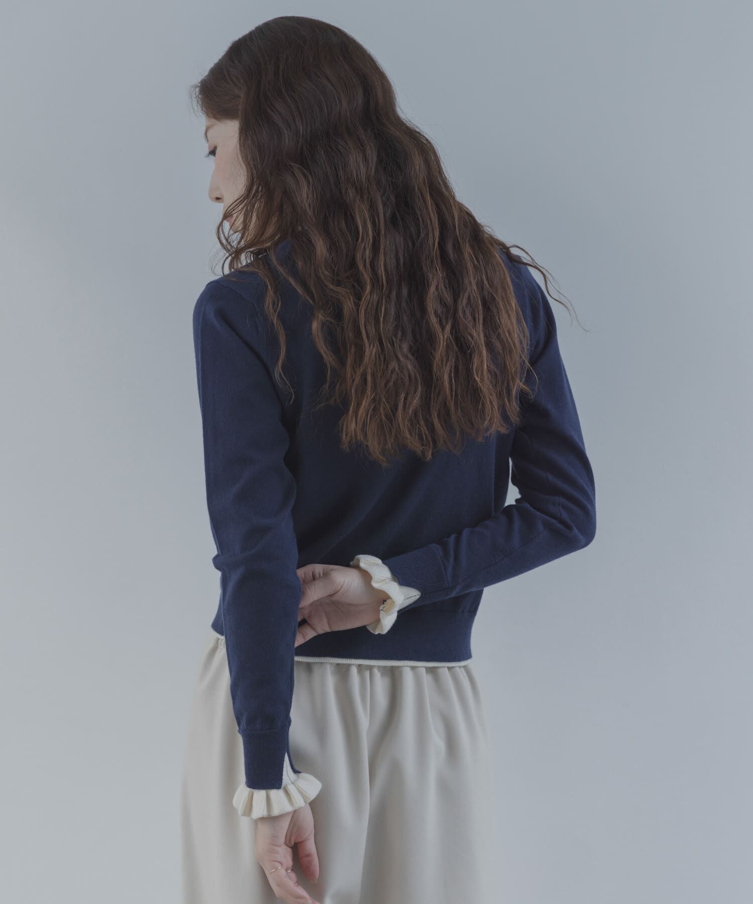 Sonny Label 「配色フリルニットカーディガン」|カーディガン|