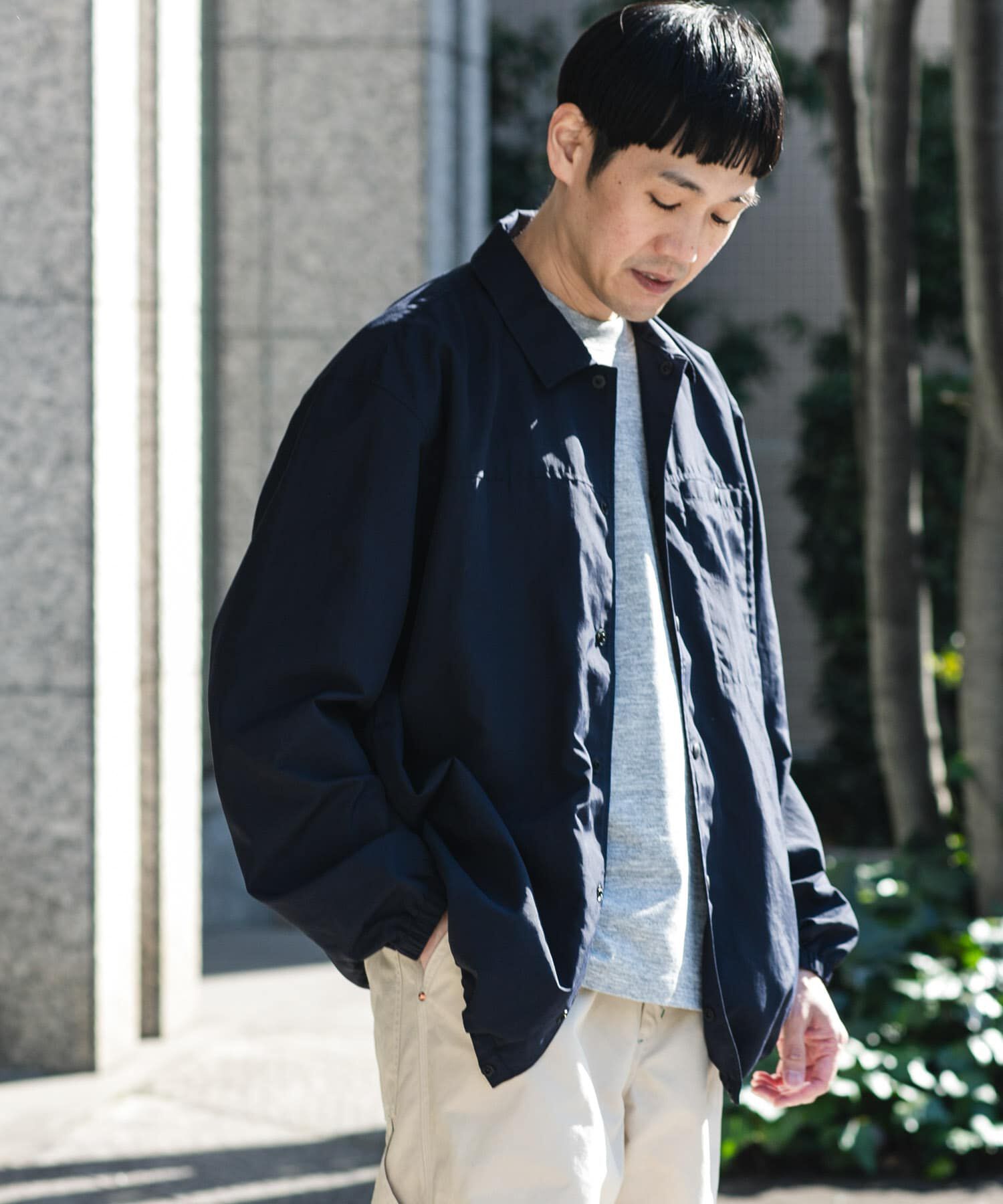 URBAN RESEARCH DOORS「『別注』Marmot&times;DOORS　COACH SHIRTS JACKET」|ノーカラーコート|