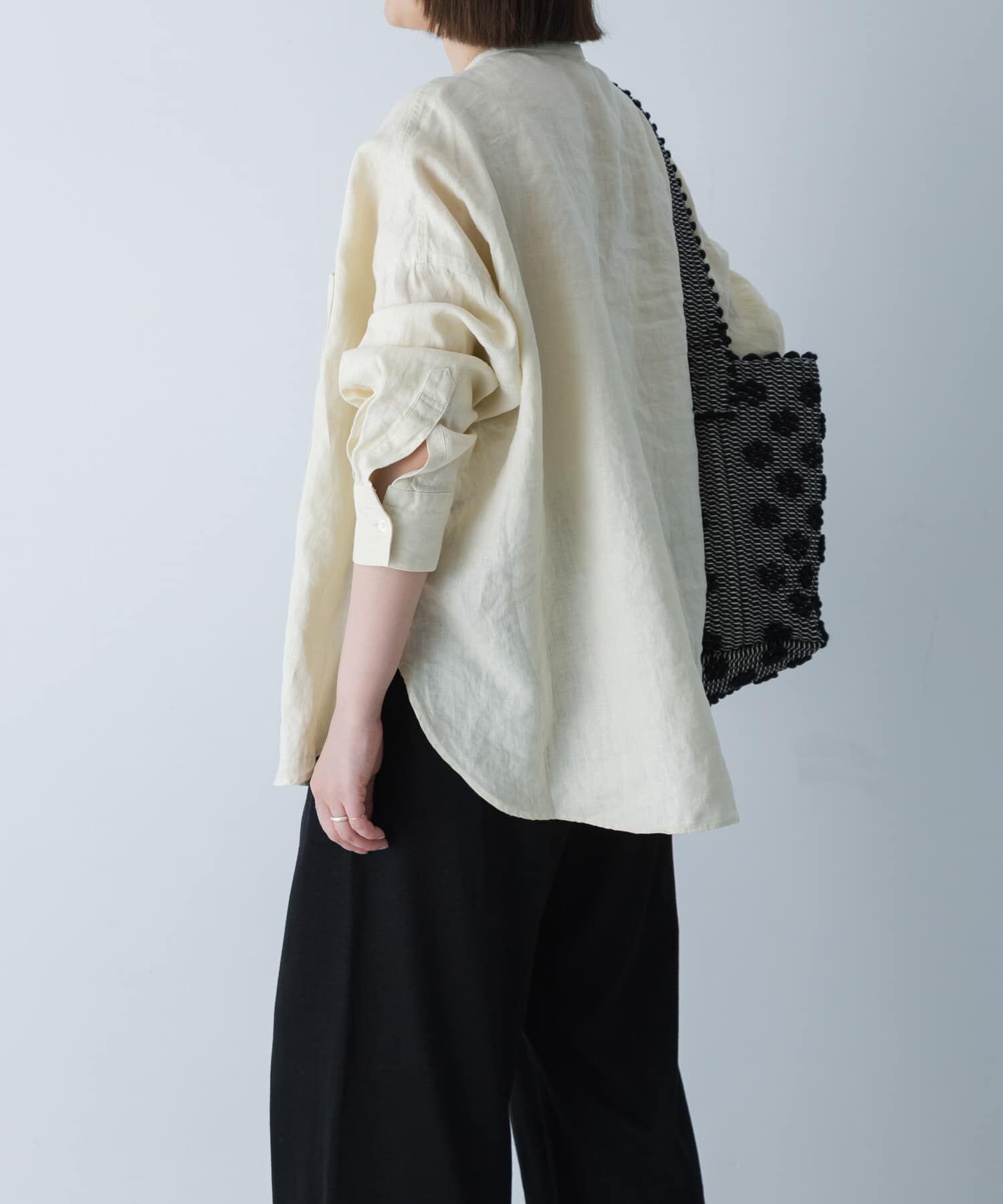 かぐれ「リネンダブルポケットワイドシャツ」|シャツ・ブラウス|