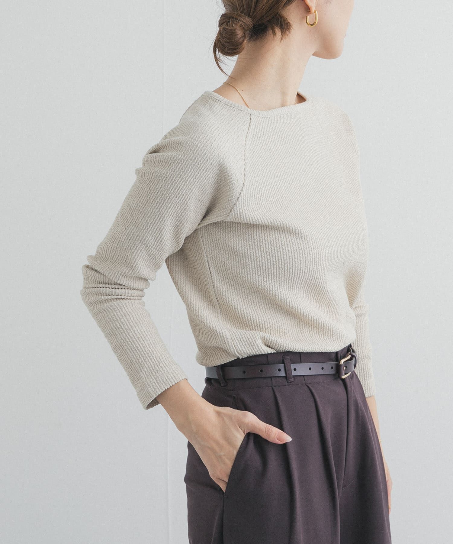 URBAN RESEARCH DOORS「スクエアネックプルオーバー」|Tシャツ・カットソー|