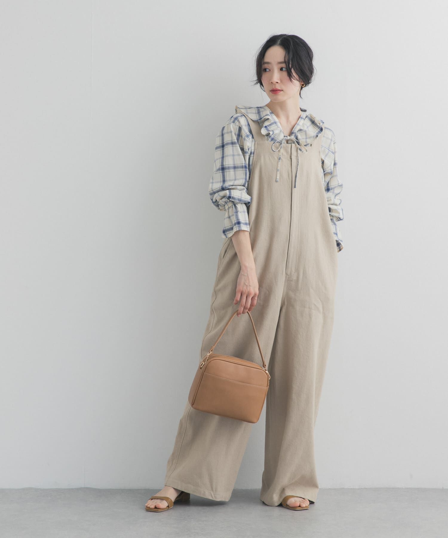 URBAN RESEARCH DOORS「フロントZIPサロペット」|スカート|ナチュラル