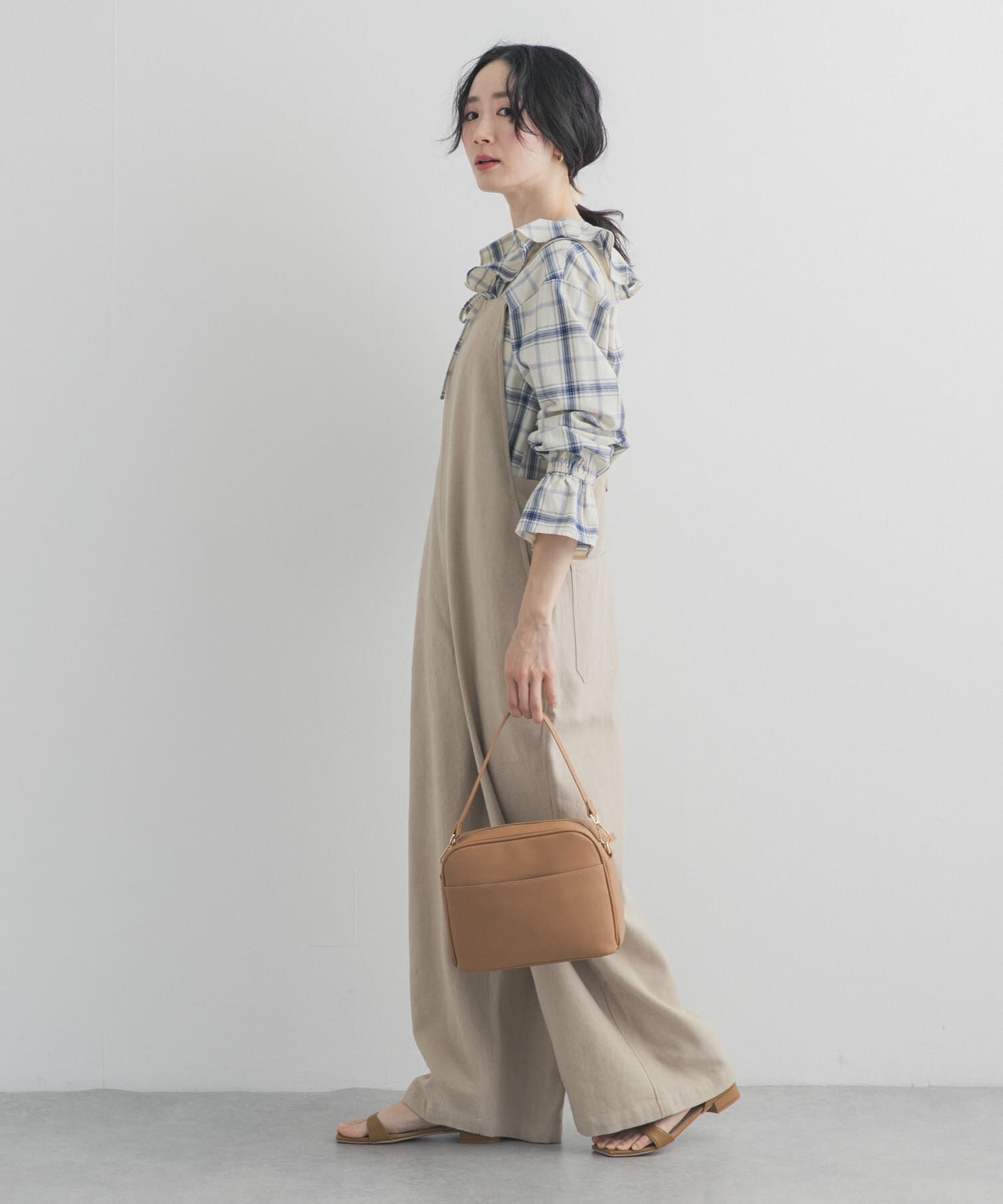 URBAN RESEARCH DOORS「フロントZIPサロペット」|スカート|