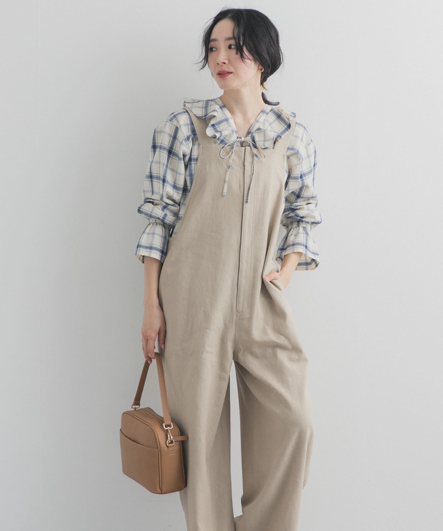 URBAN RESEARCH DOORS「フロントZIPサロペット」|スカート|