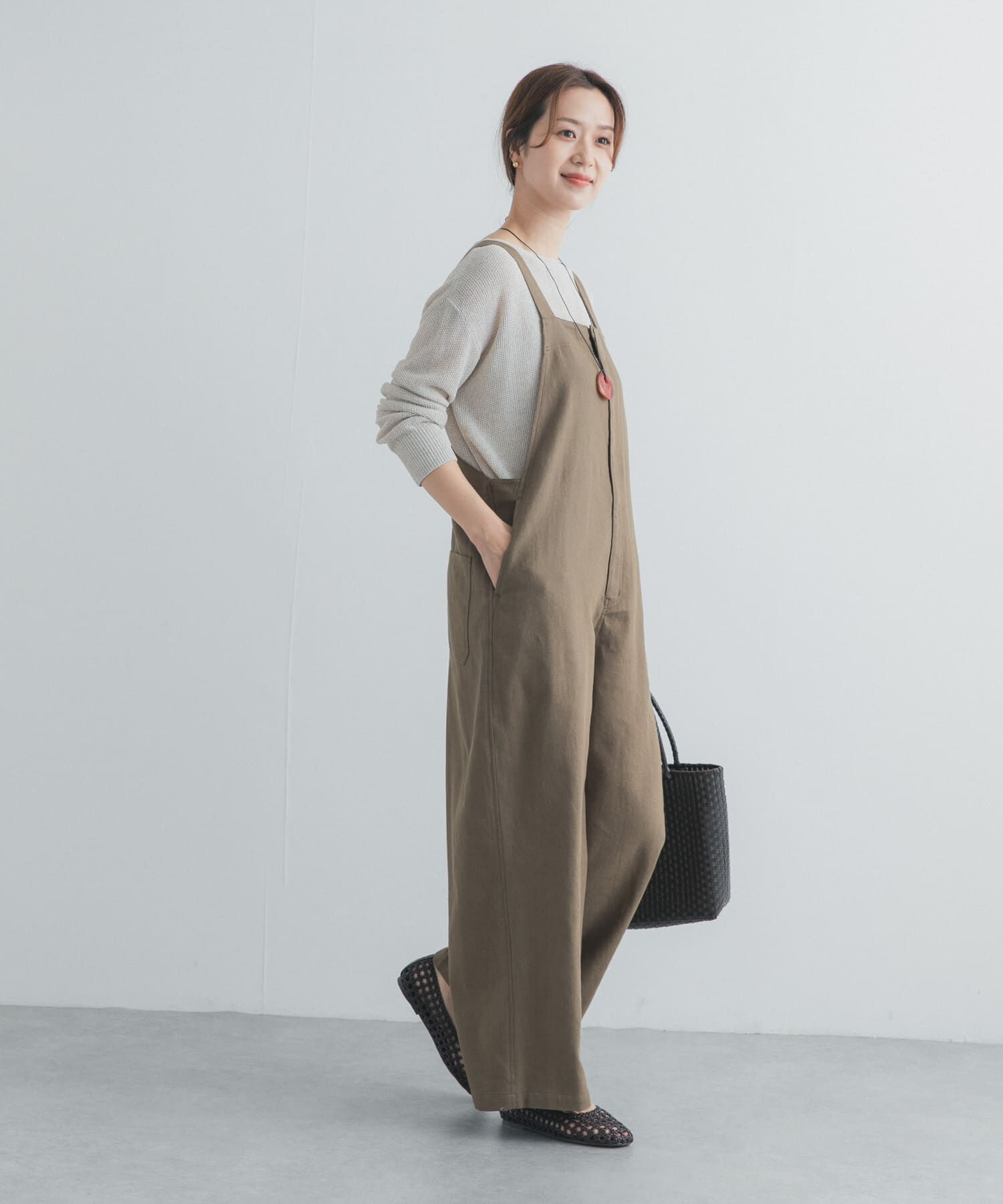 URBAN RESEARCH DOORS「フロントZIPサロペット」|スカート|