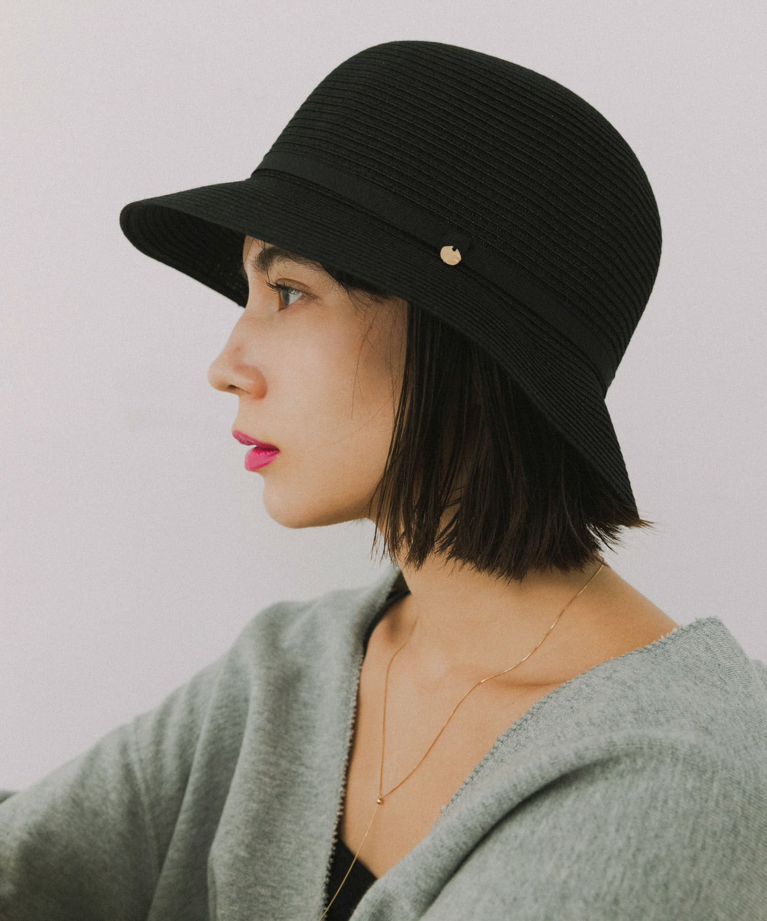 RODE SKO「洗えるたためるバケットハット」|ハット|ブラック