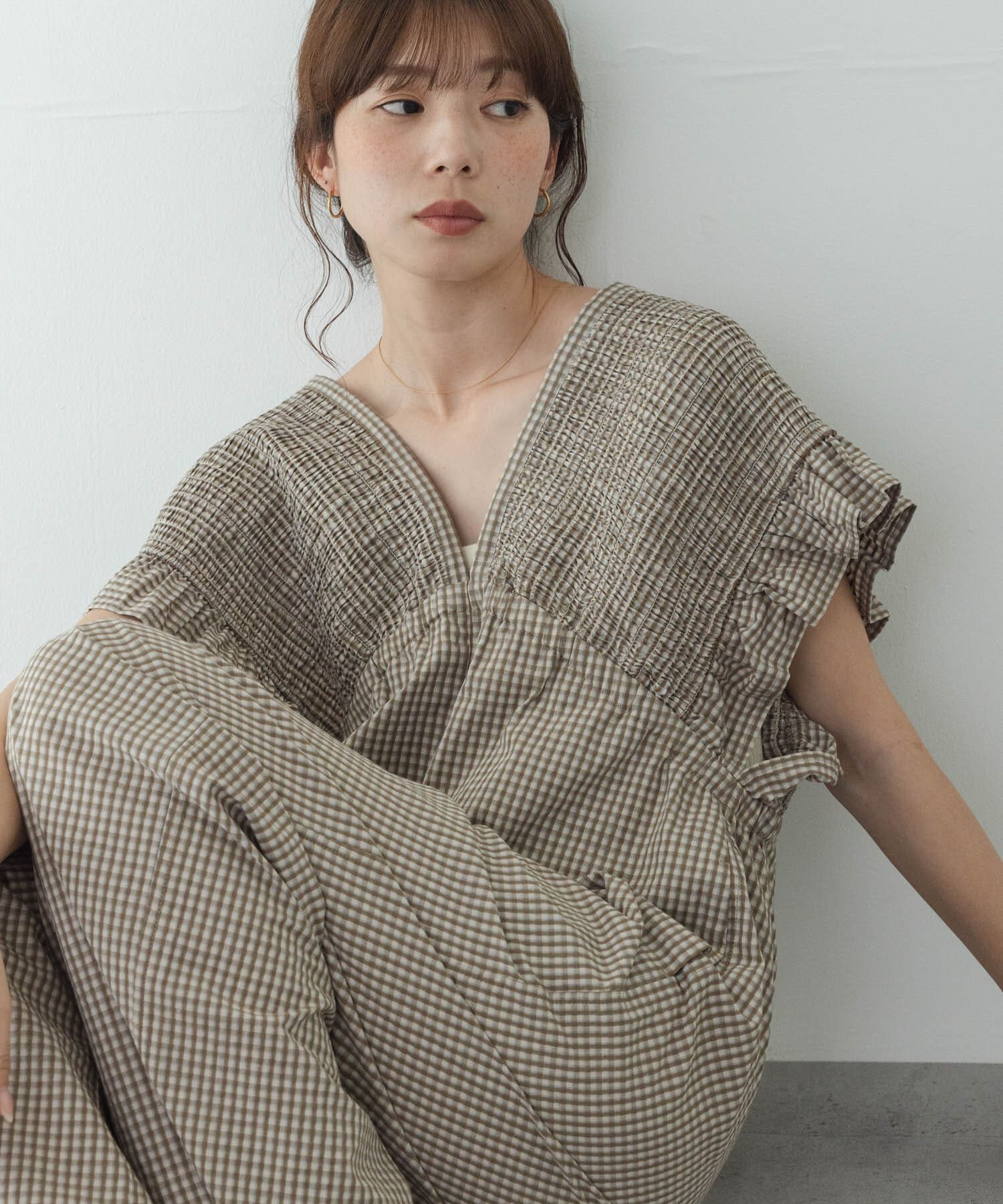 Sonny Label 「シャーリングオールインワン」|オールインワン|ベージュ