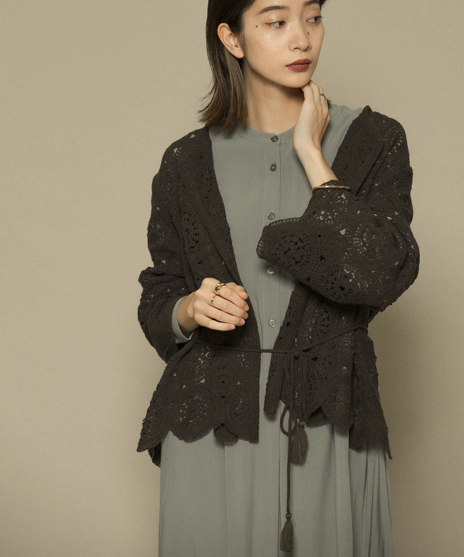  「アイレットサークルレースカーディガン」|カーディガン|