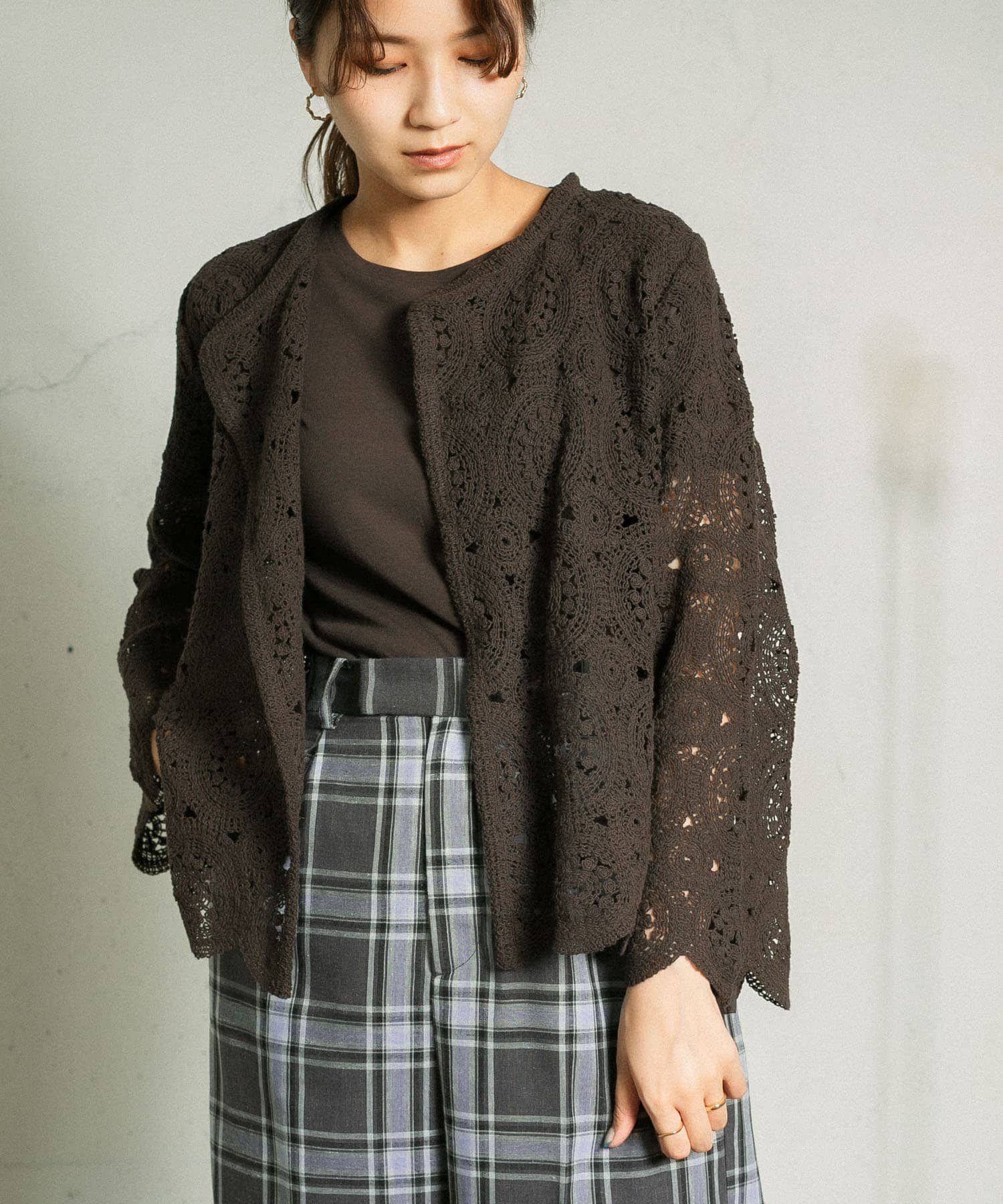  「アイレットサークルレースカーディガン」|カーディガン|