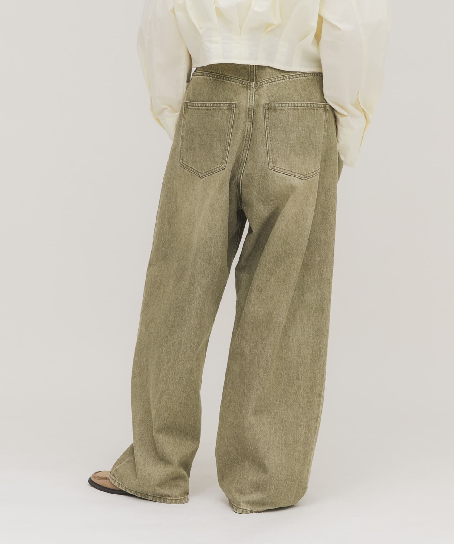  「『3サイズ展開』BIGポケットデザインデニム」|デニム|カーキ