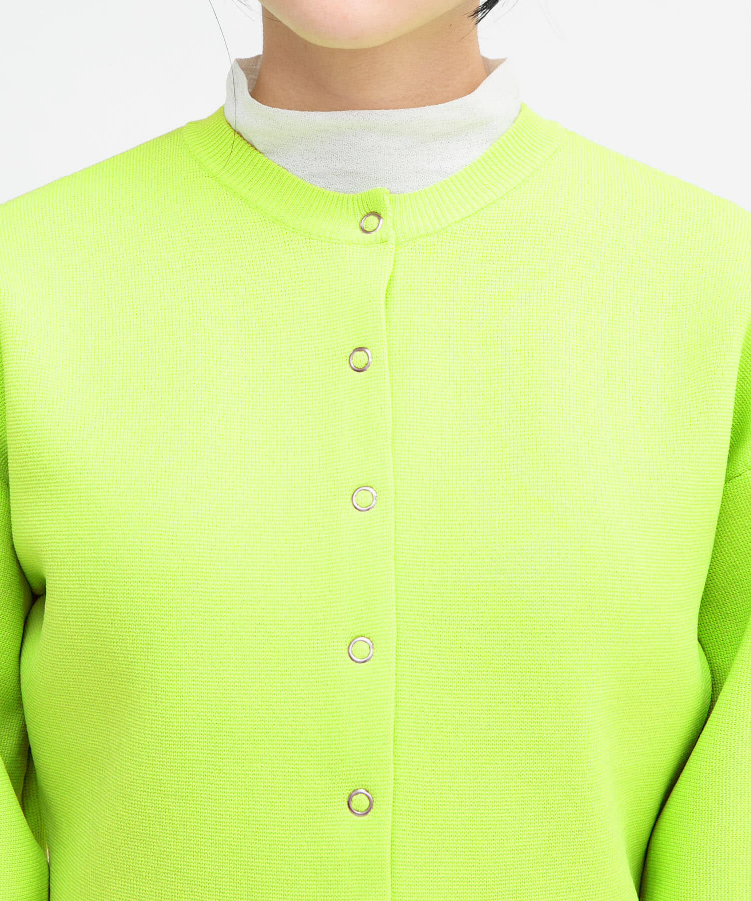  「リングドットボタンニットカーディガン」|カーディガン|