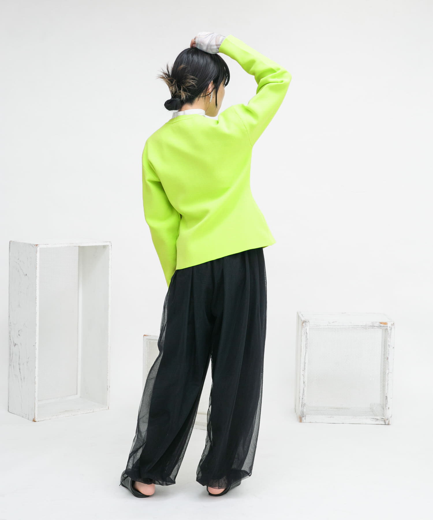  「リングドットボタンニットカーディガン」|カーディガン|