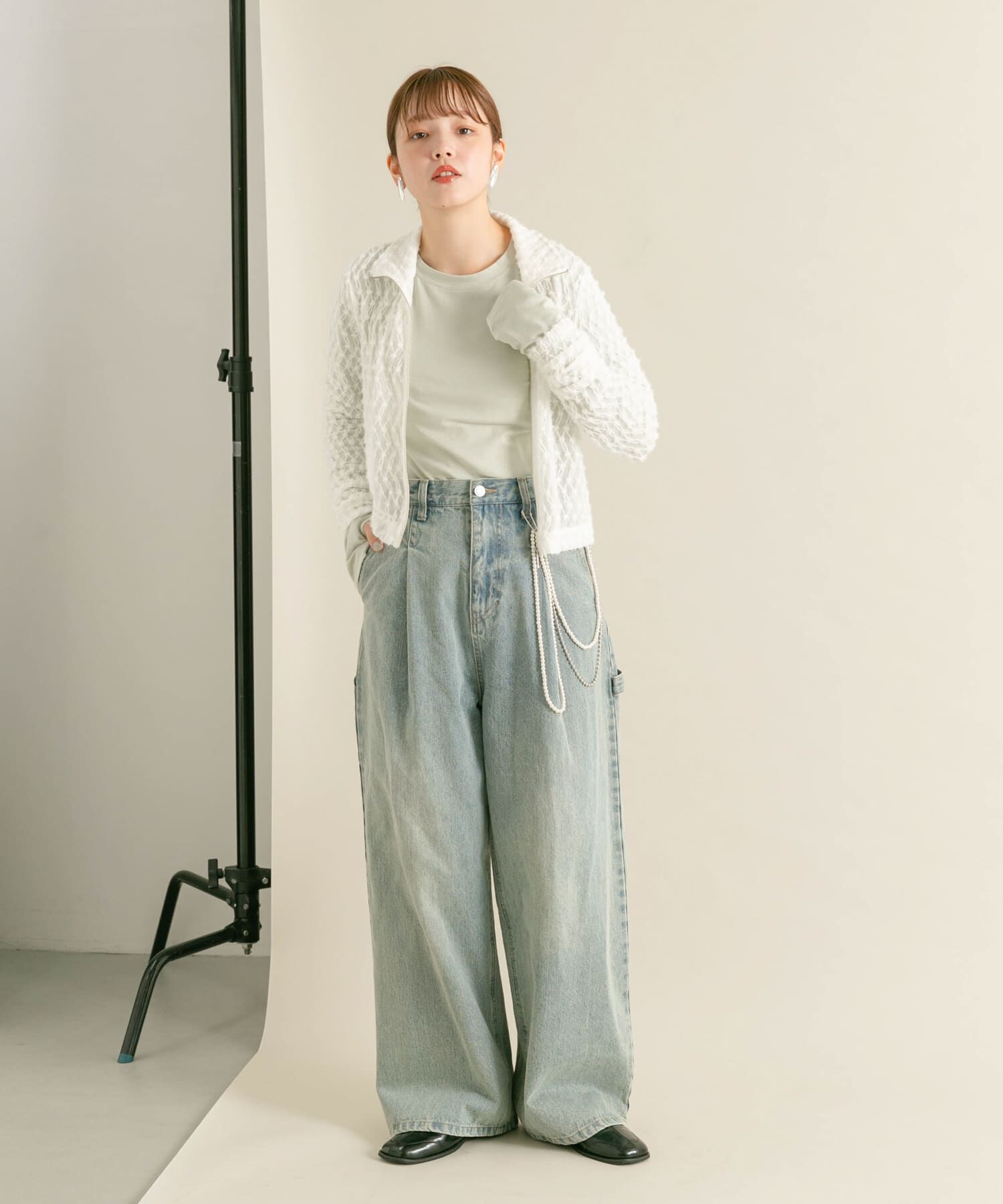  「ピン付きロングネックレス」|ネックレス|