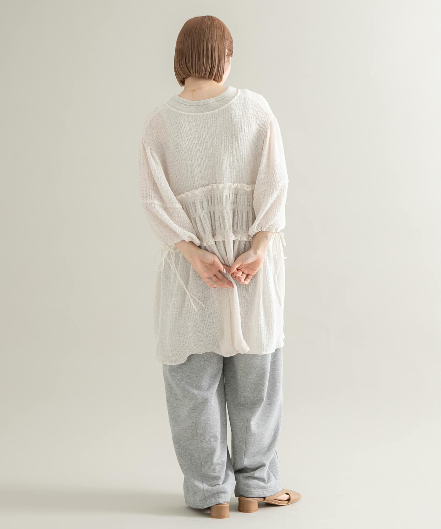  「フロントリボンチュニック」|シャツ・ブラウス|