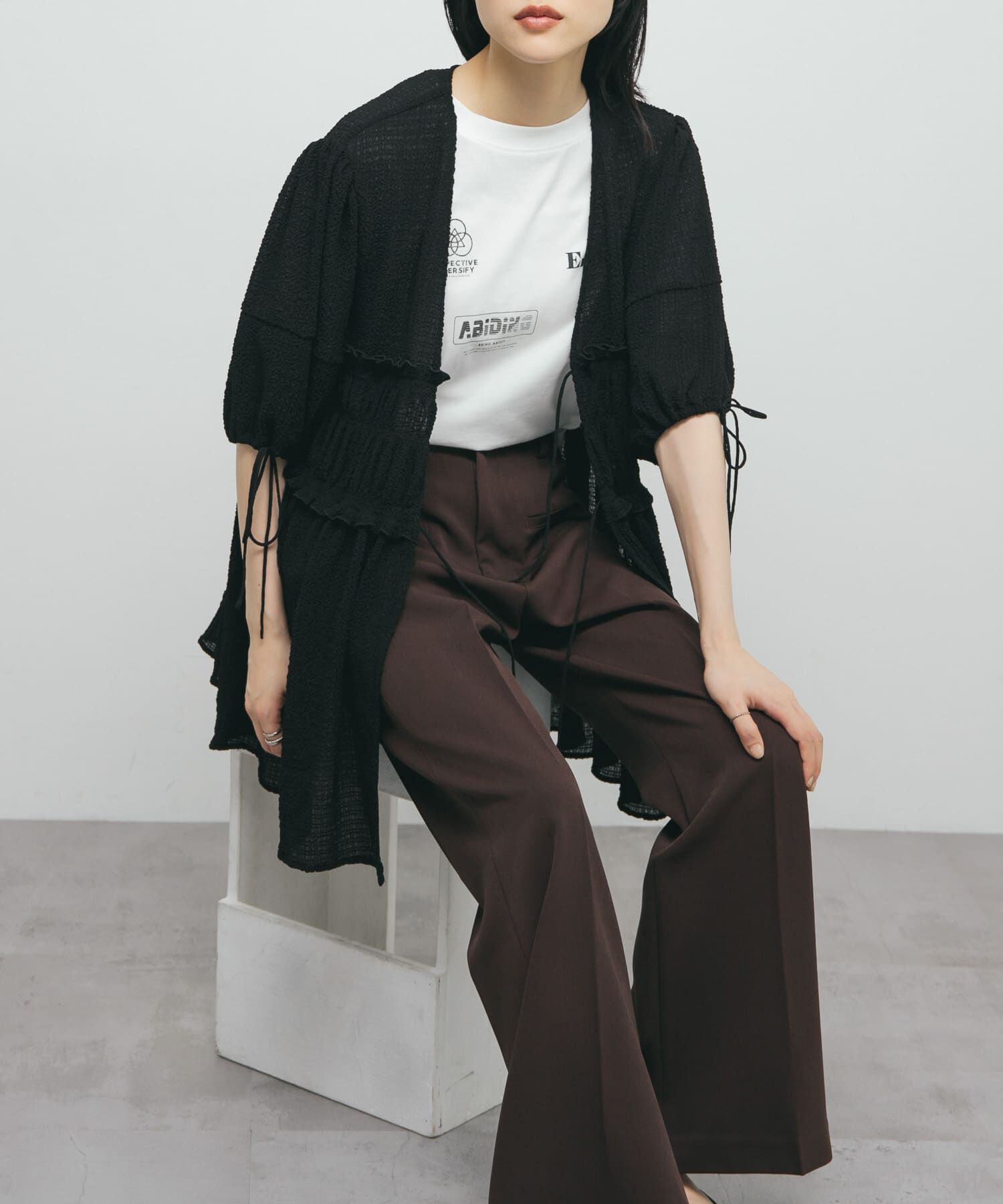  「フロントリボンチュニック」|シャツ・ブラウス|