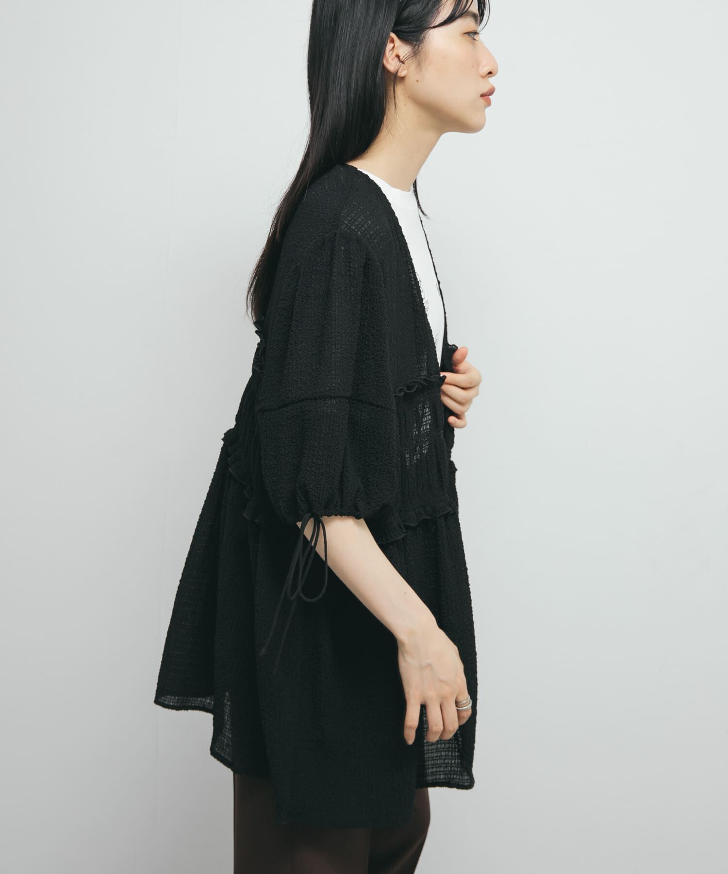  「フロントリボンチュニック」|シャツ・ブラウス|