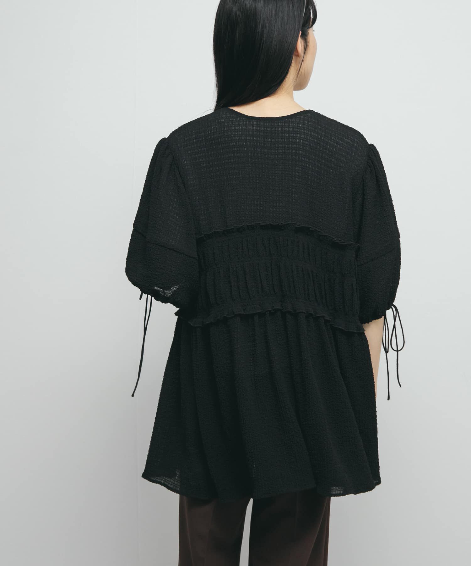  「フロントリボンチュニック」|シャツ・ブラウス|