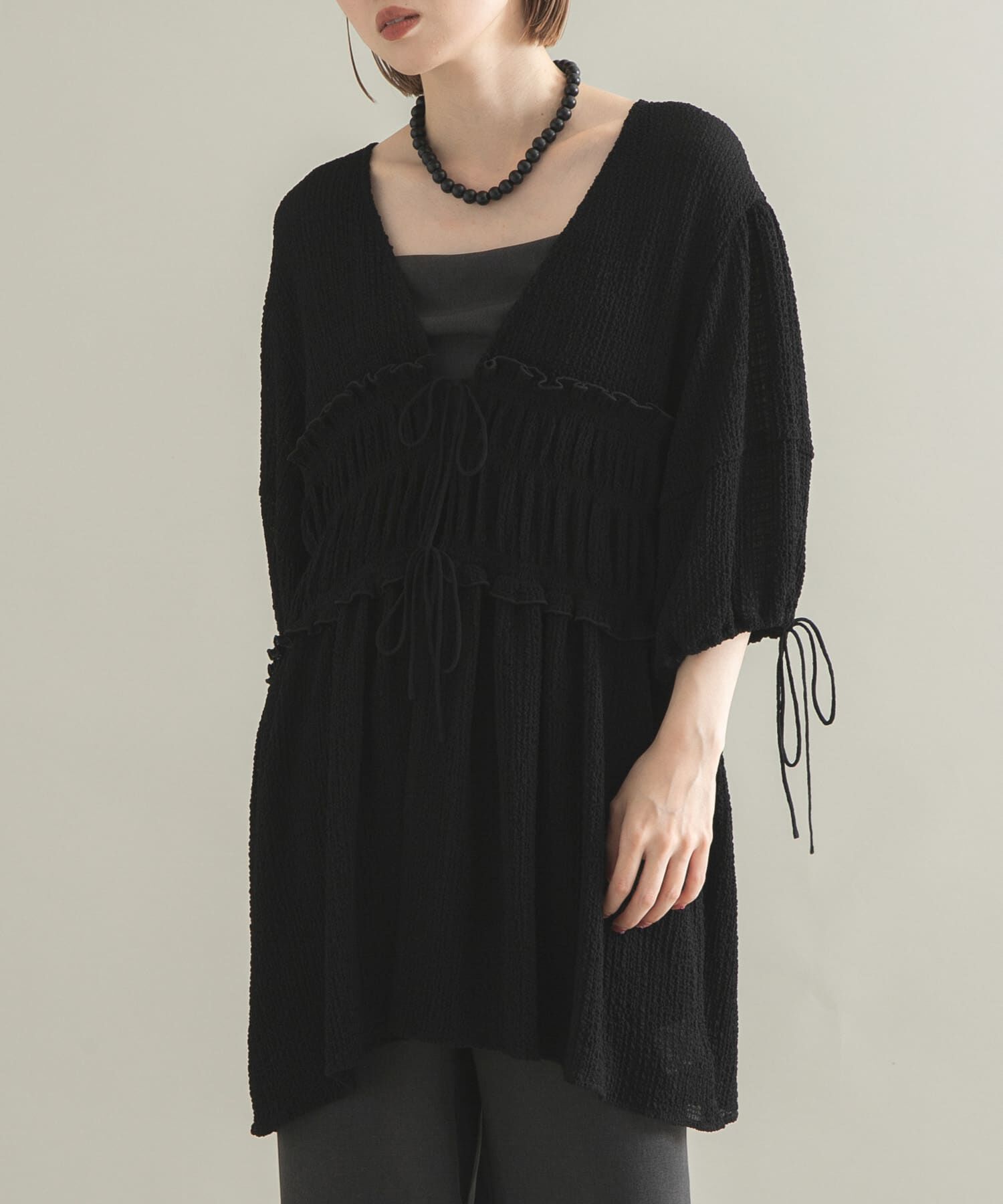  「フロントリボンチュニック」|シャツ・ブラウス|