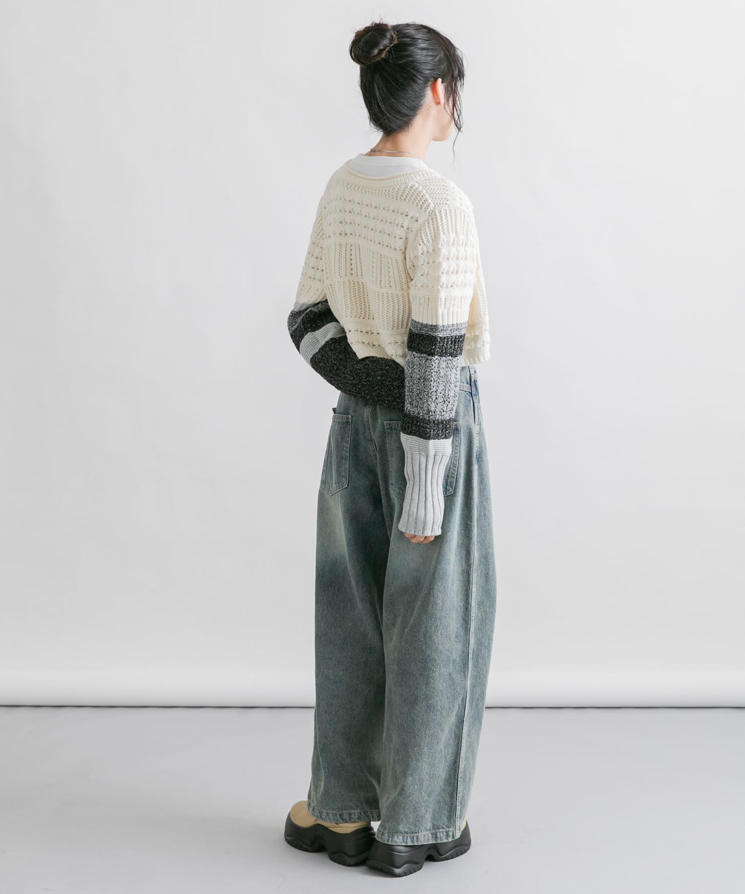  「『2サイズ展開』ドローストリングデニム」|デニム|