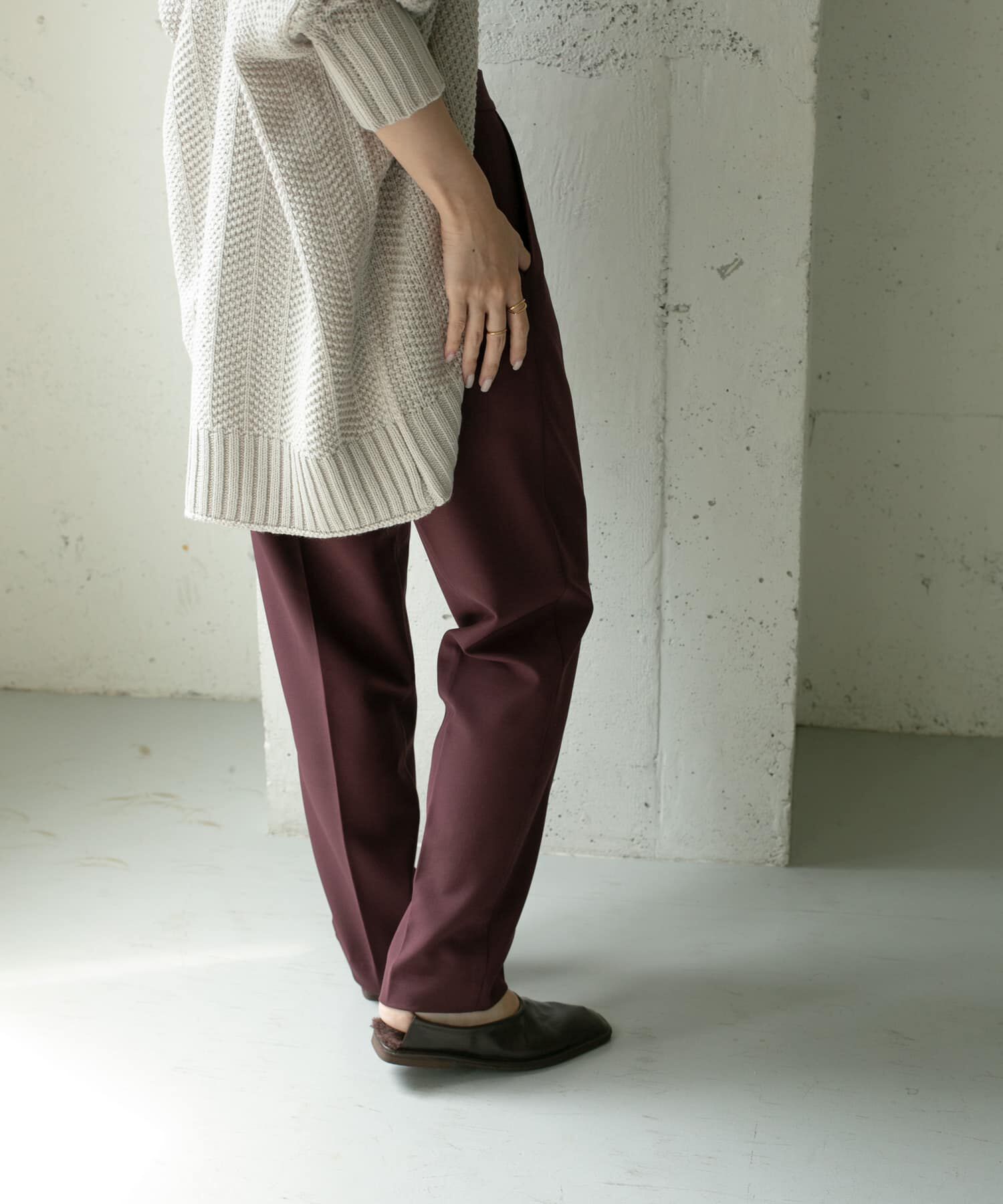  「illi　ワンタックスリムテーパードパンツ」|その他|