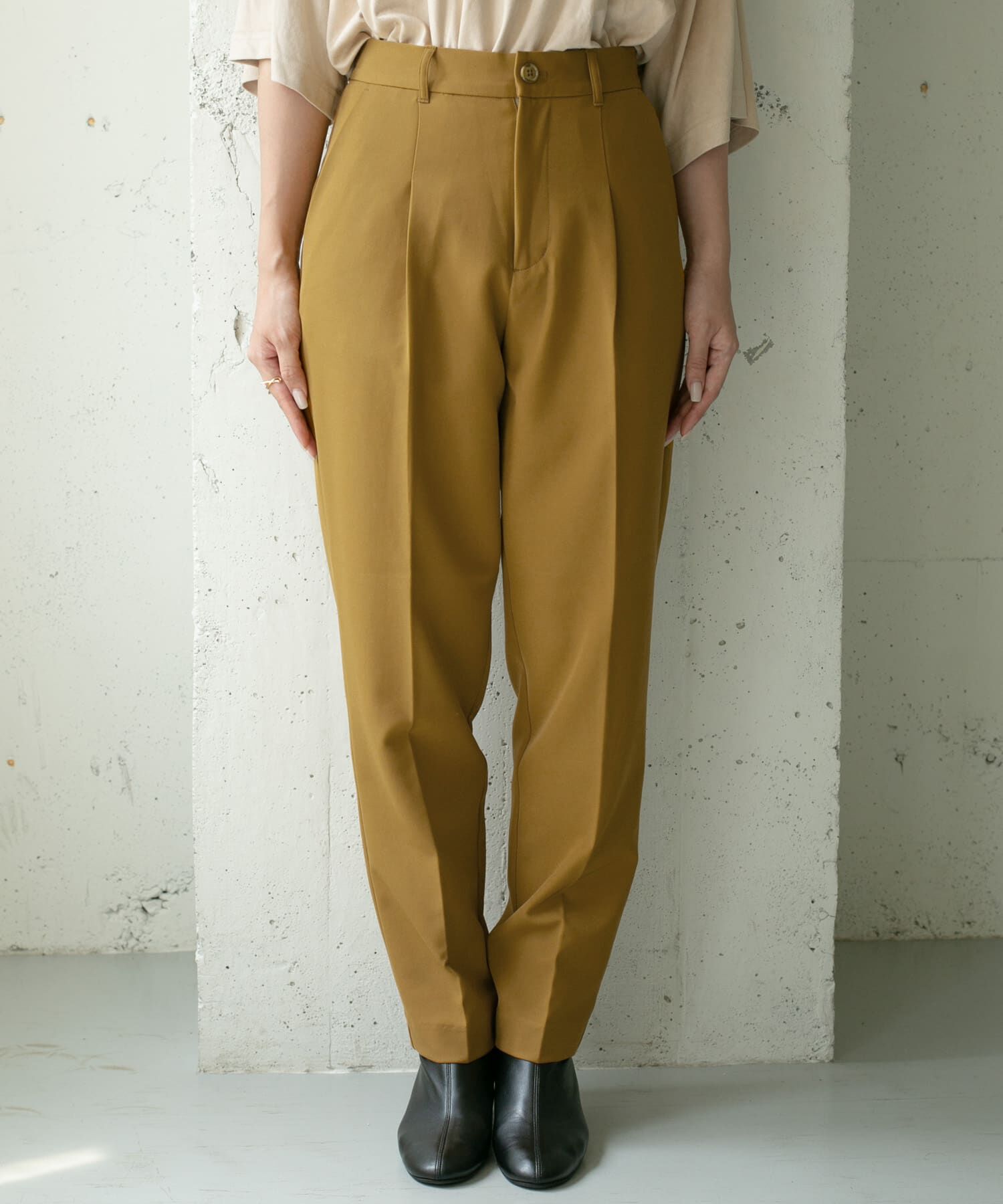  「illi　ワンタックスリムテーパードパンツ」|その他|