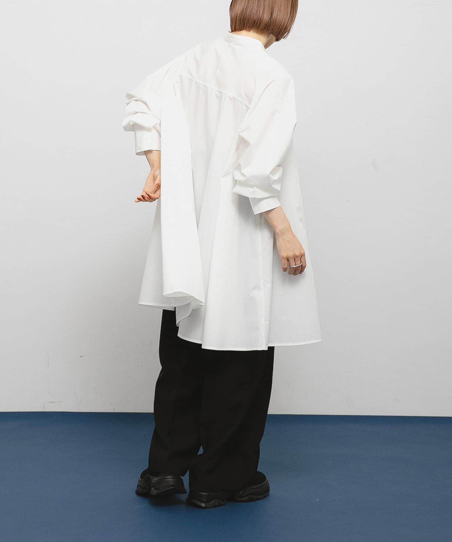  「WIDEフレアミニシャツワンピース」|ワンピース|