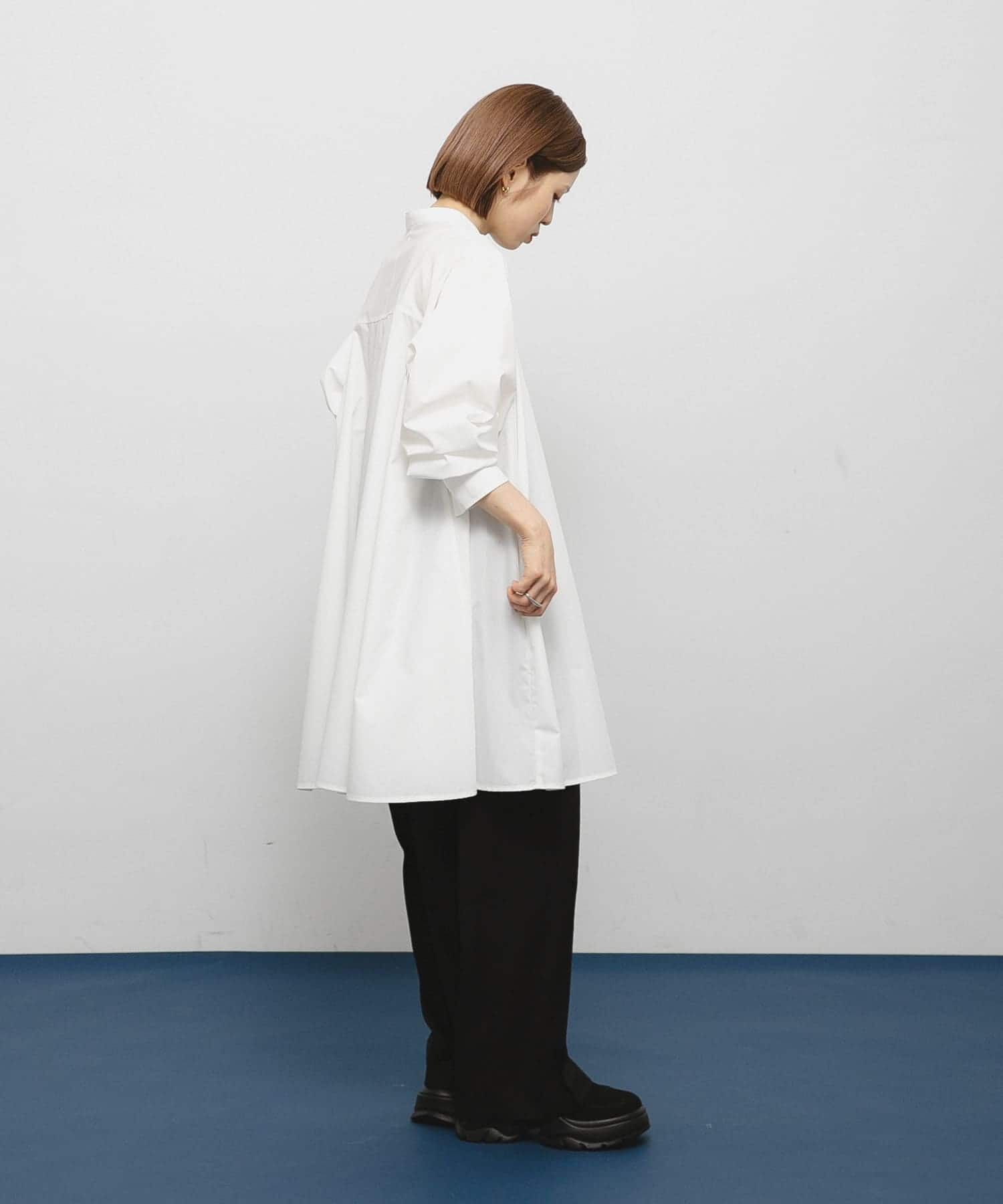  「WIDEフレアミニシャツワンピース」|ワンピース|