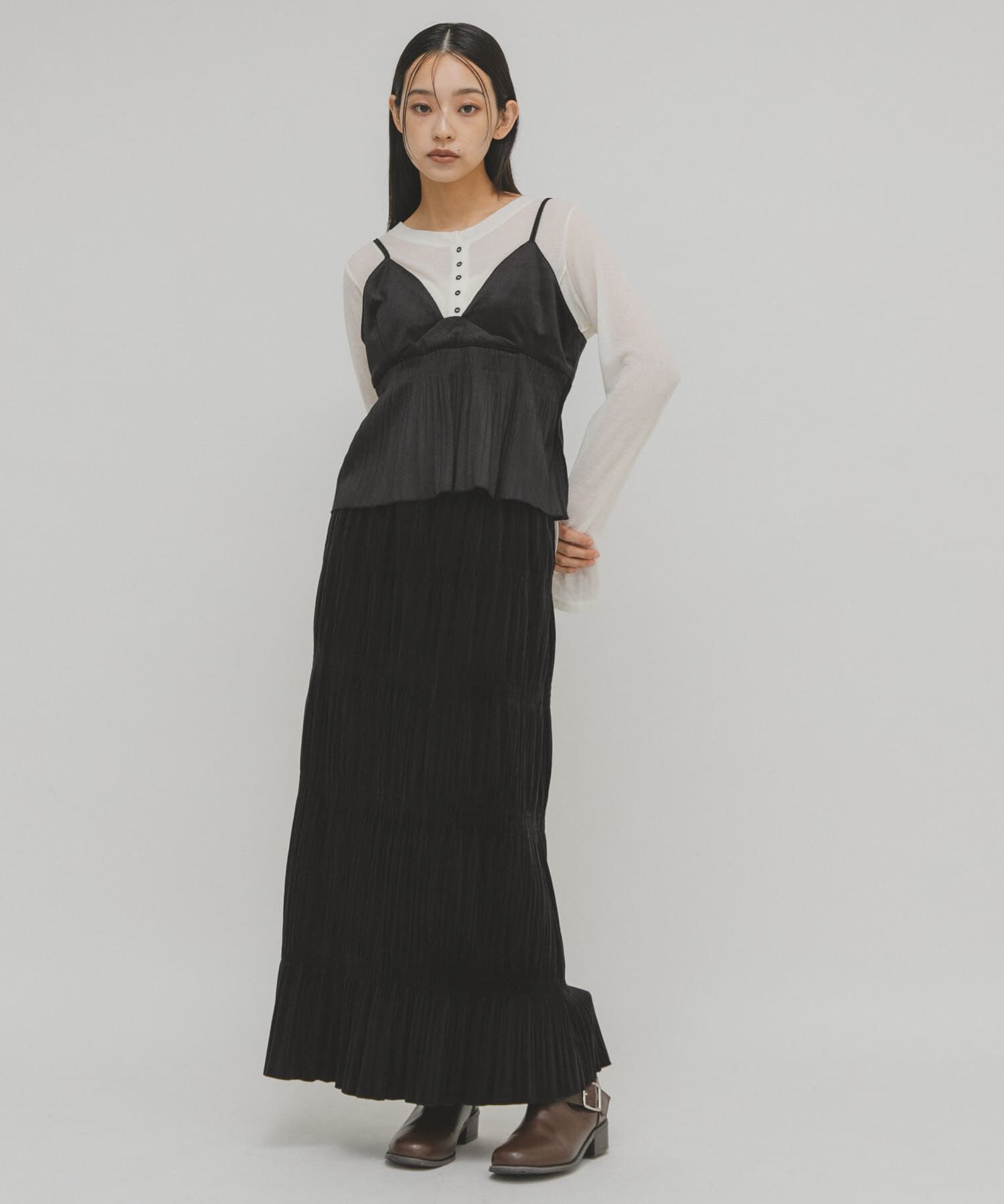  「マジョリカプリーツセパレートワンピース」|ワンピース|