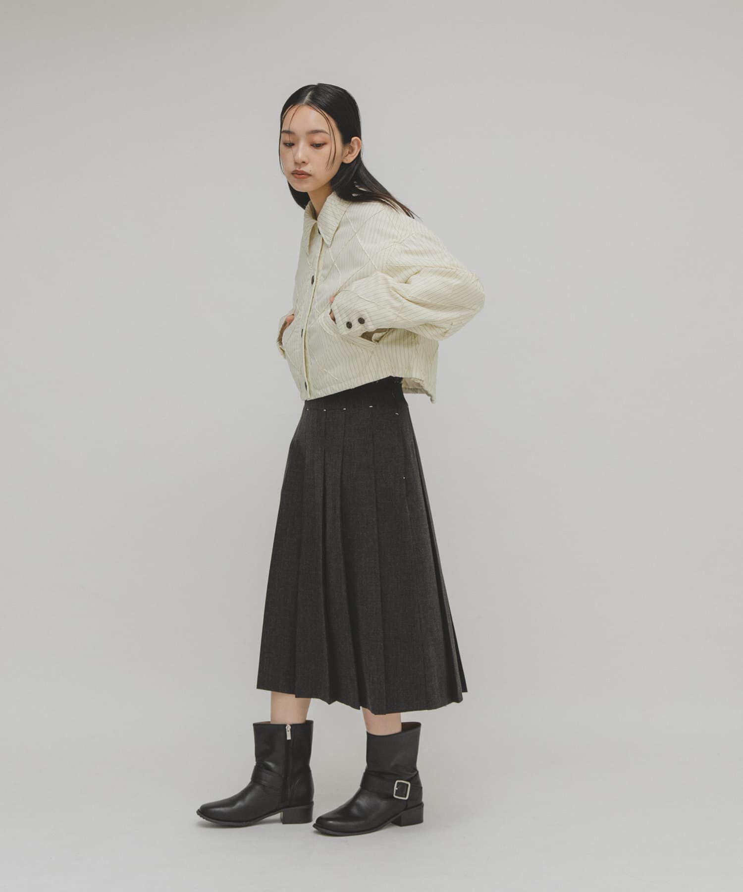  「プリーツミディスカート」|スカート|